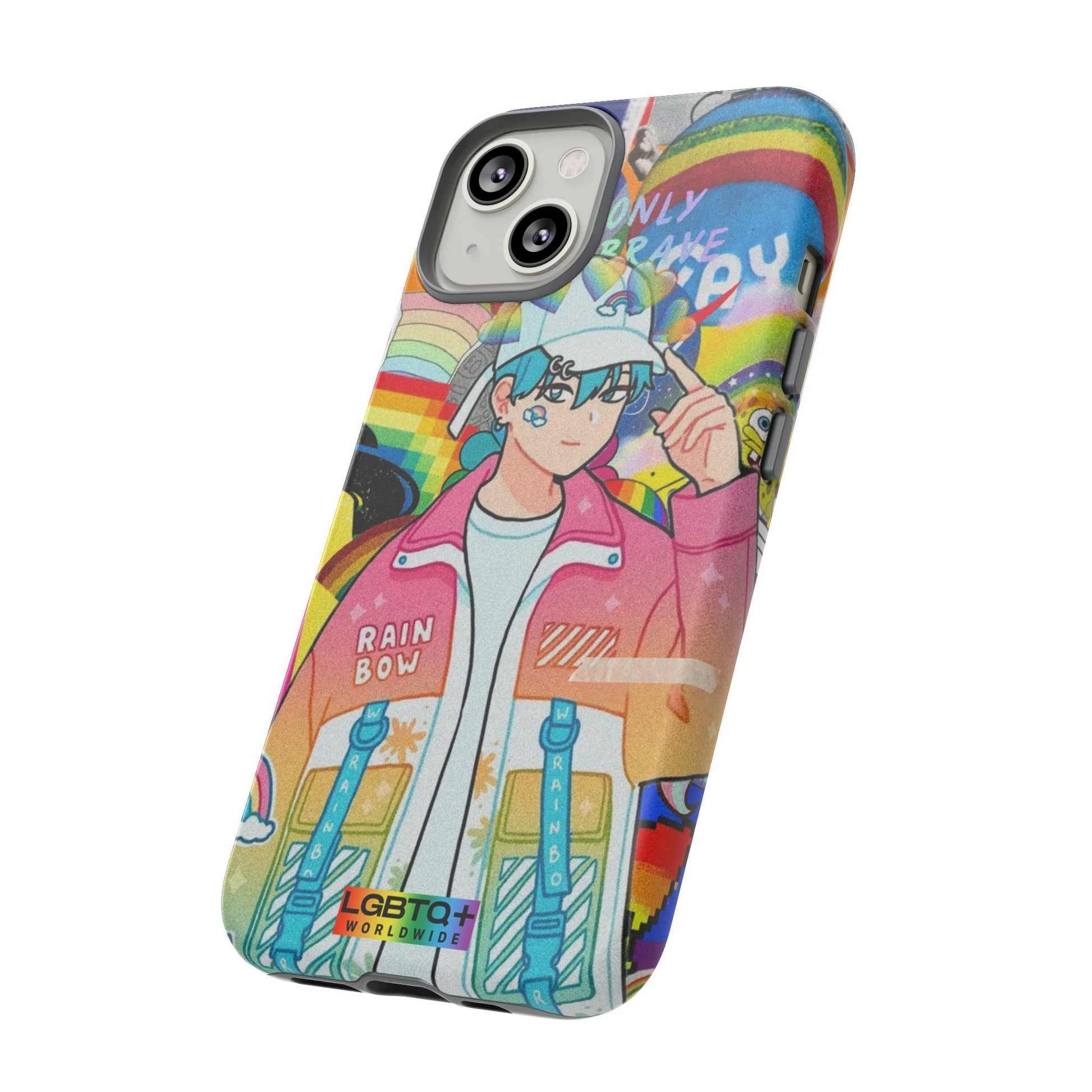 LGBTQWorldwide - ,,REGENBOGEN JUNGE" Doppelgehäuse Handyhülle Accessories, Glossy, iPhone Cases, Matte, Phone accessory, Phone Cases, Samsung Cases, Thermo, Valentine's Day Picks lgbtq Bekleidung Accessoires unisex Zubehör