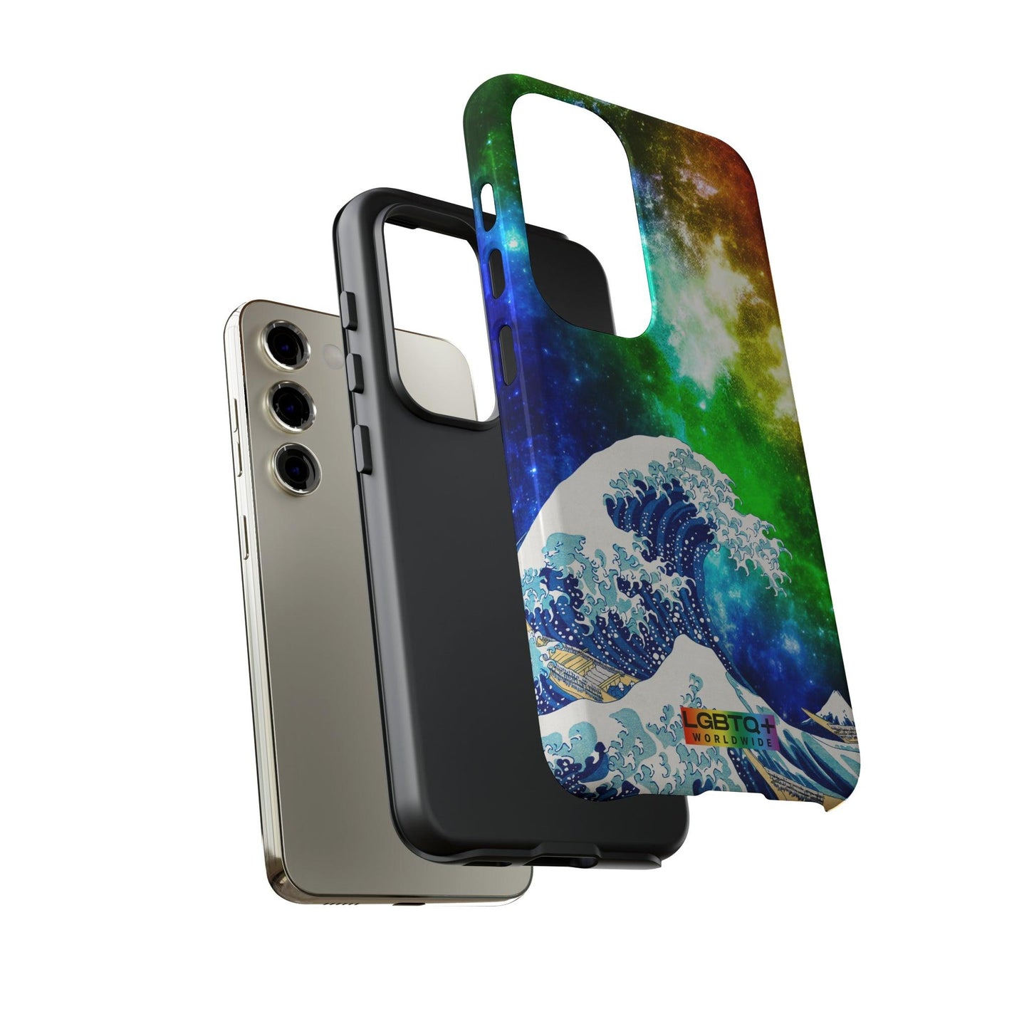 LGBTQWorldwide - ,,WELLE" Doppelgehäuse Handyhülle Accessories, Glossy, iPhone Cases, Matte, Phone accessory, Phone Cases, Samsung Cases, Thermo, Valentine's Day Picks lgbtq Bekleidung Accessoires unisex Zubehör