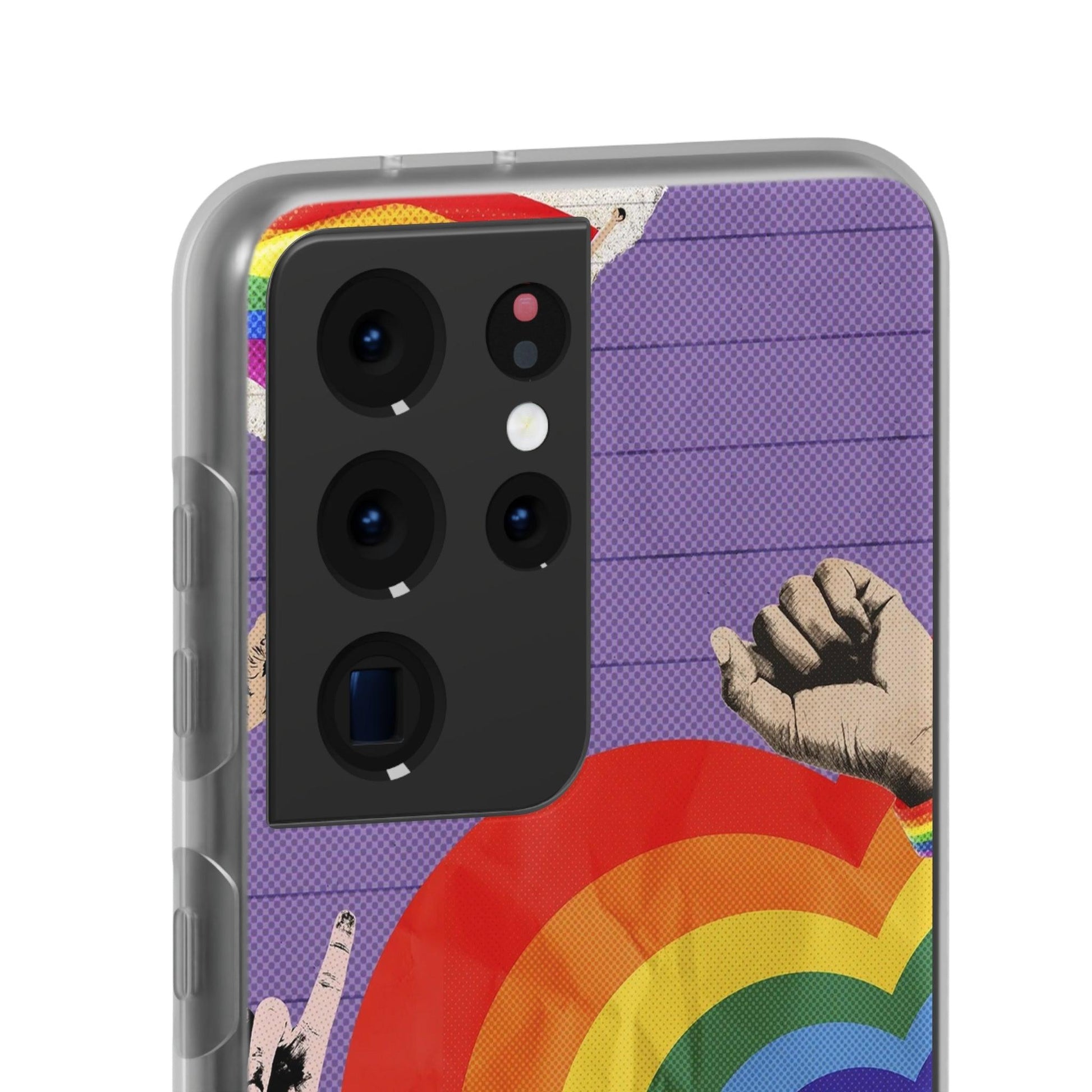 LGBTQWorldwide - ,,REGENBOGEN HERZ" Flexible Handyhülle Accessories, Case, iPhone, iPhone Cases, Phone accessory, Phone Cases, Samsung Cases, silikon, Valentine's Day promotion lgbtq Bekleidung Accessoires unisex Zubehör