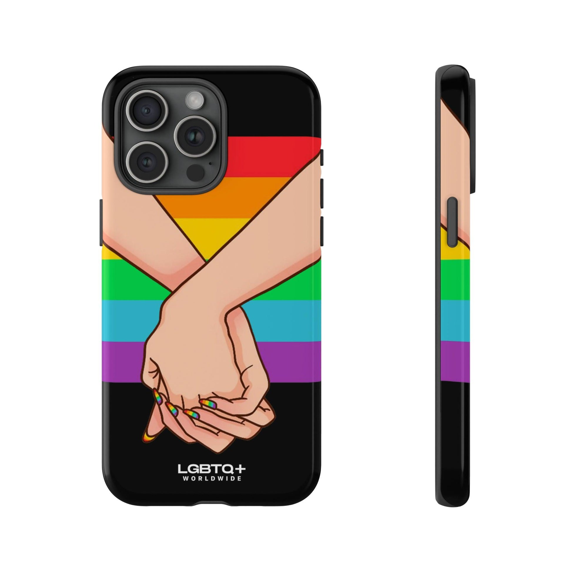 LGBTQWorldwide - ,,TOGETHER PRIDE" Doppelgehäuse Handyhülle Accessories, Glossy, iPhone Cases, Matte, Phone accessory, Phone Cases, Samsung Cases, Thermo, Valentine's Day Picks lgbtq Bekleidung Accessoires unisex Zubehör