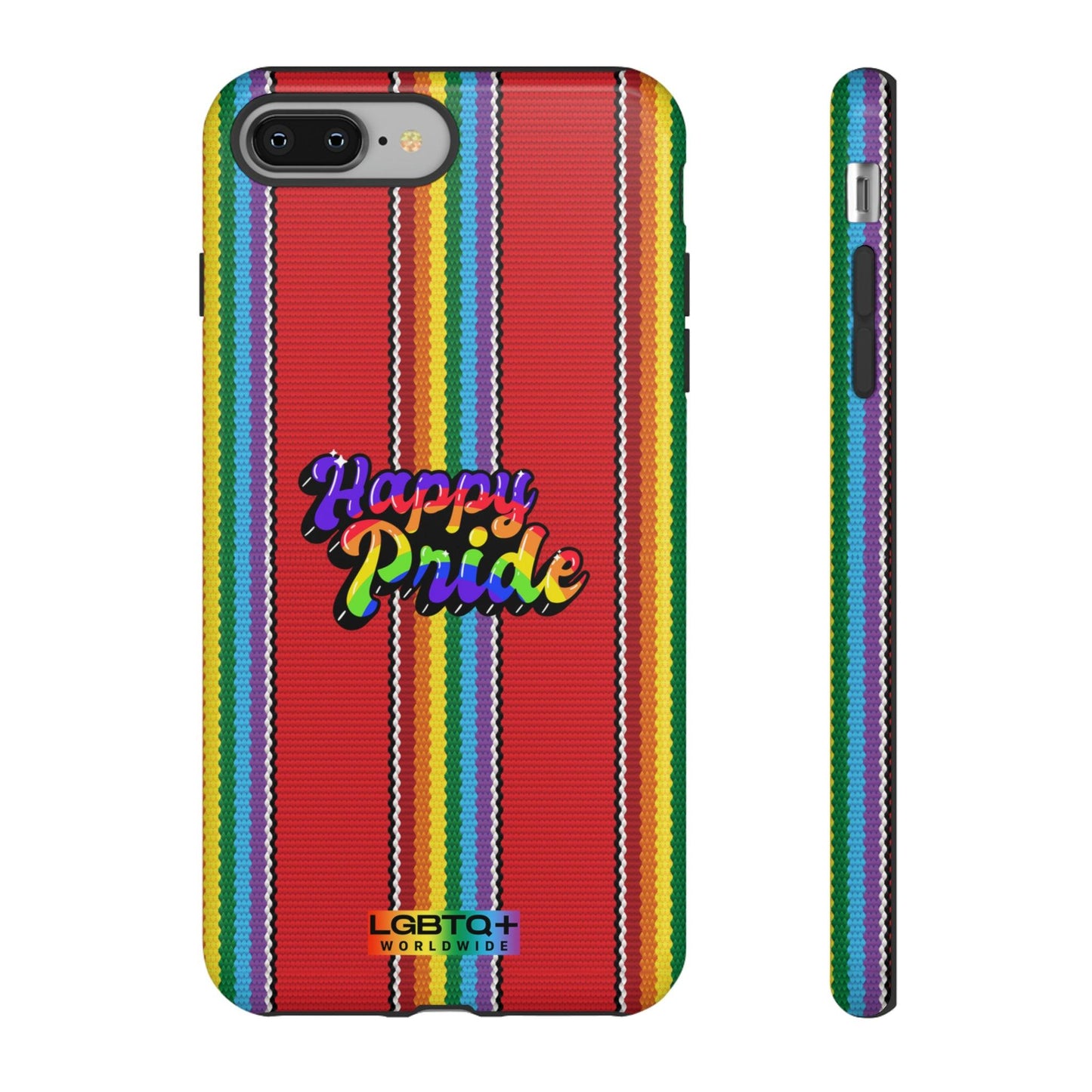 LGBTQWorldwide - ,,HAPPY PRIDE" Doppelgehäuse Handyhülle Accessories, Glossy, iPhone Cases, Matte, Phone accessory, Phone Cases, Samsung Cases, Thermo, Valentine's Day Picks lgbtq Bekleidung Accessoires unisex Zubehör