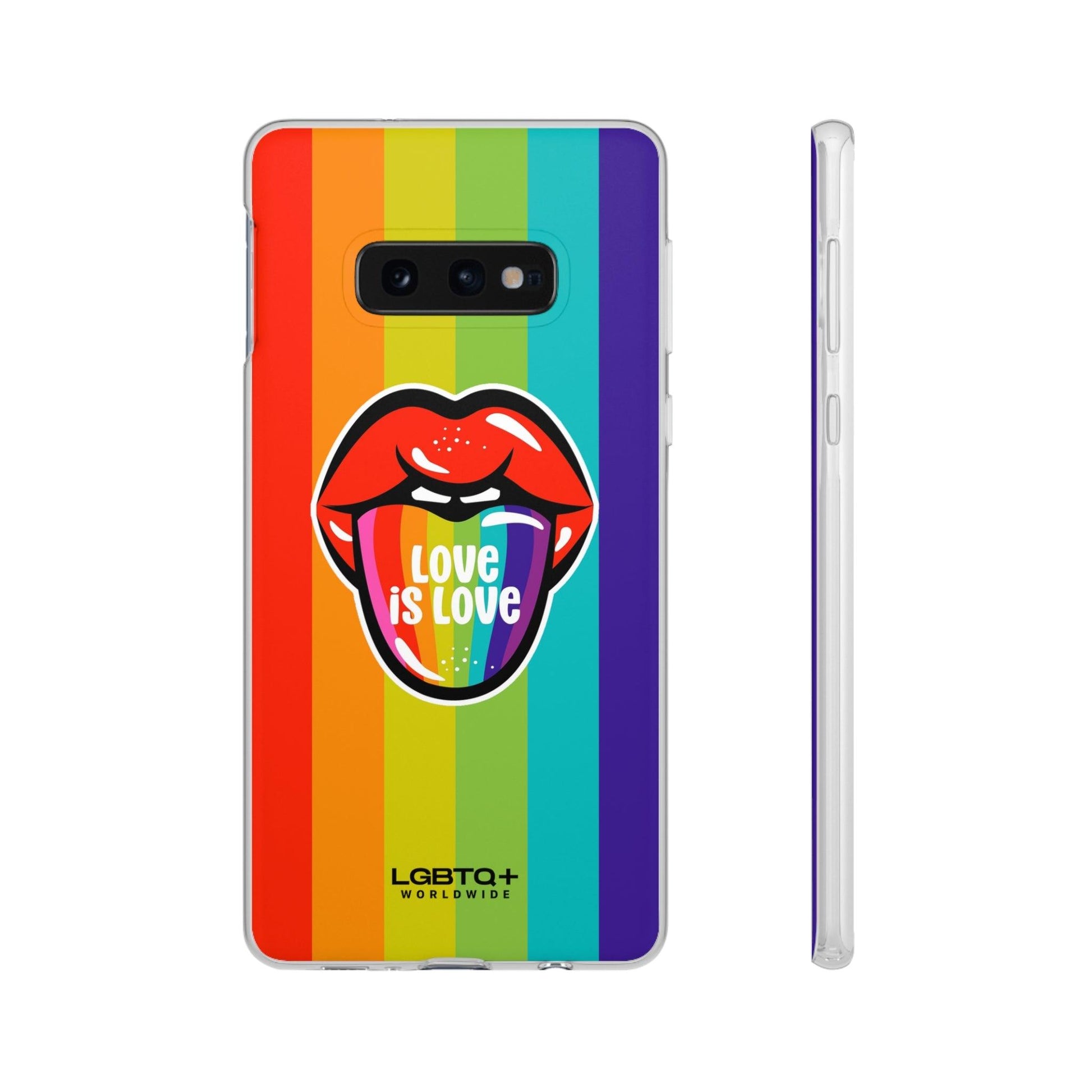 LGBTQWorldwide - ,,LIEBES ZUNGE" Flexible Handyhülle Accessories, Case, iPhone, iPhone Cases, Phone accessory, Phone Cases, Samsung Cases, silikon, Valentine's Day promotion lgbtq Bekleidung Accessoires unisex Zubehör