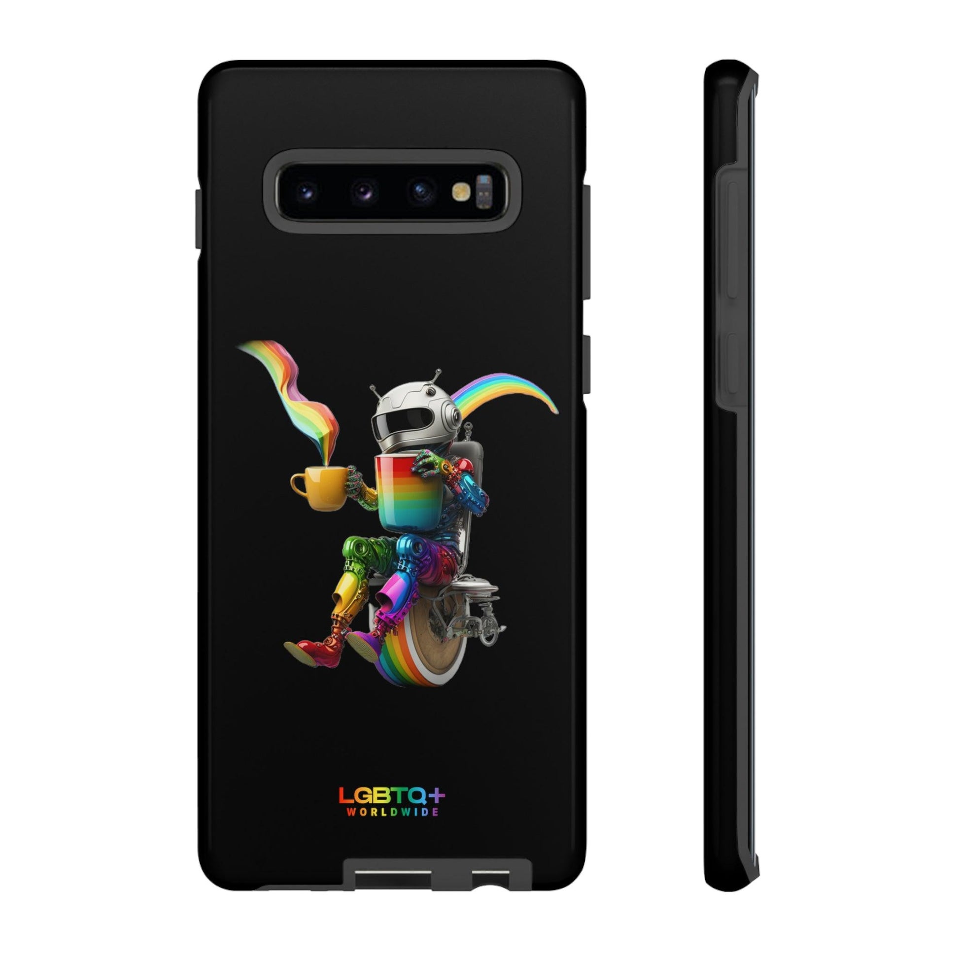 LGBTQWorldwide - ,,LUSTIGER ROBOTER" Doppelgehäuse Handyhülle Accessories, Glossy, iPhone Cases, Matte, Phone accessory, Phone Cases, Samsung Cases, tough, Valentine's Day Picks lgbtq Bekleidung Accessoires unisex Zubehör