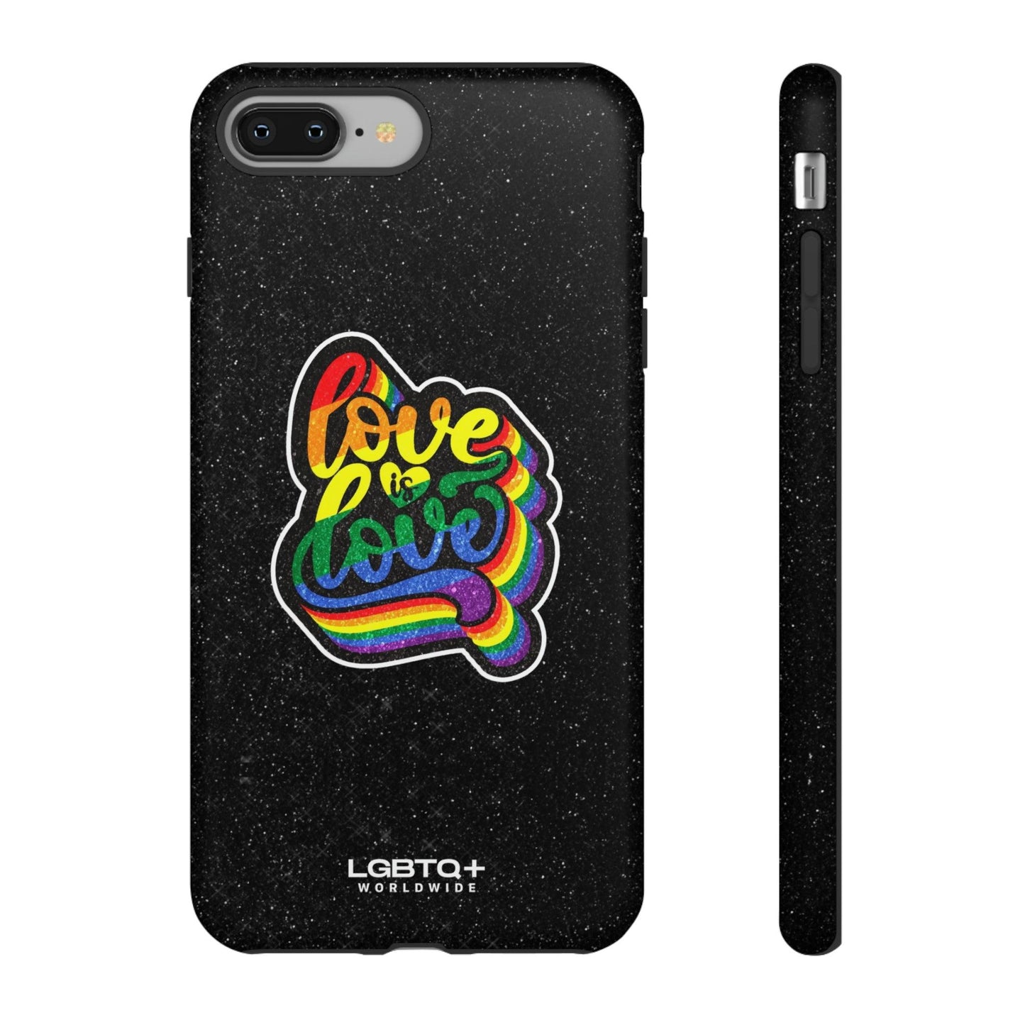 LGBTQWorldwide - ,,LOVE IS LOVE" Doppelgehäuse Handyhülle Accessories, Glossy, iPhone Cases, Matte, Phone accessory, Phone Cases, Samsung Cases, Thermo, Valentine's Day Picks lgbtq Bekleidung Accessoires unisex Zubehör