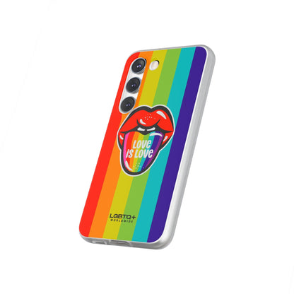 LGBTQWorldwide - ,,LIEBES ZUNGE" Flexible Handyhülle Accessories, Case, iPhone, iPhone Cases, Phone accessory, Phone Cases, Samsung Cases, silikon, Valentine's Day promotion lgbtq Bekleidung Accessoires unisex Zubehör