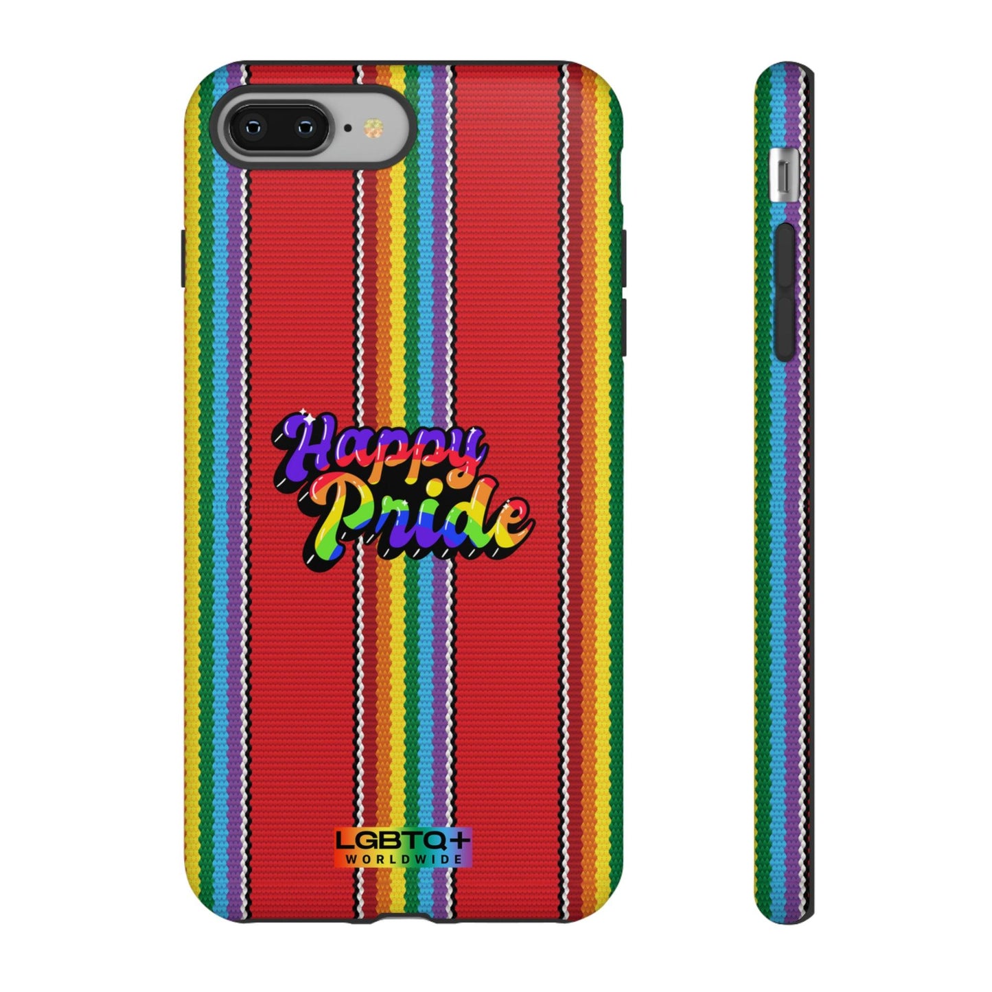 LGBTQWorldwide - ,,HAPPY PRIDE" Doppelgehäuse Handyhülle Accessories, Glossy, iPhone Cases, Matte, Phone accessory, Phone Cases, Samsung Cases, Thermo, Valentine's Day Picks lgbtq Bekleidung Accessoires unisex Zubehör