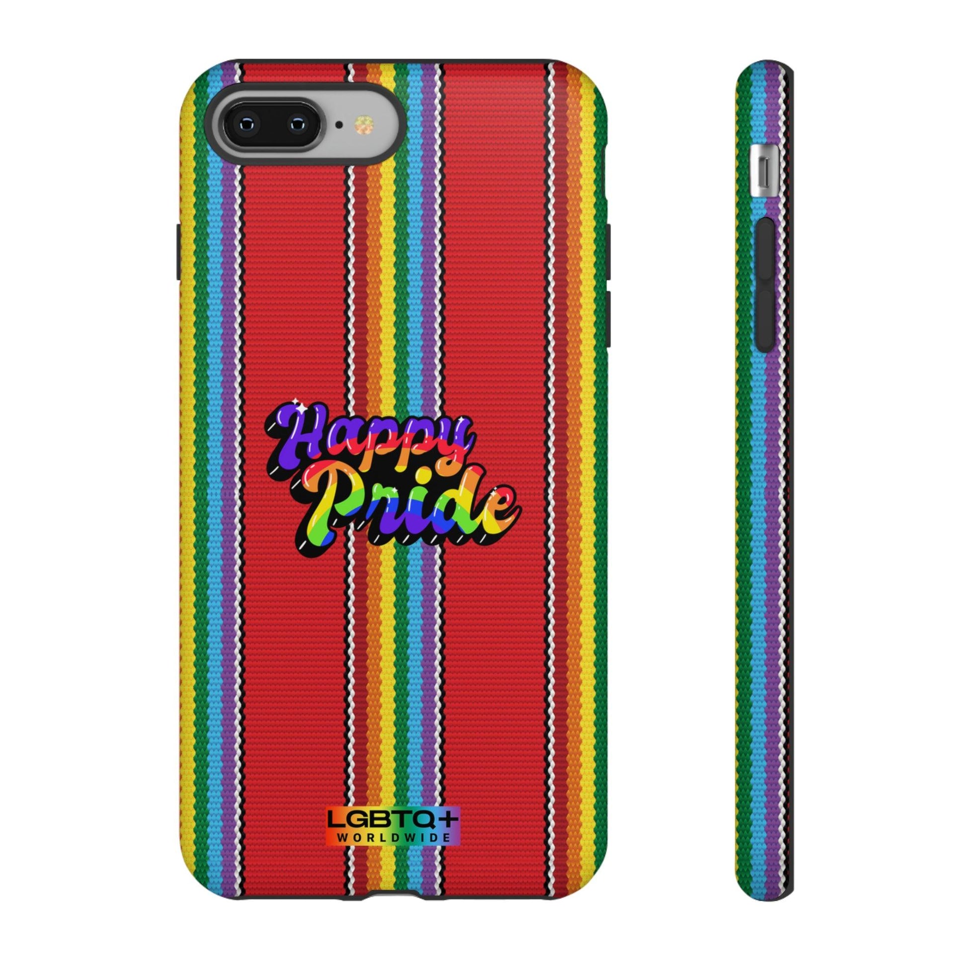 LGBTQWorldwide - ,,HAPPY PRIDE" Doppelgehäuse Handyhülle Accessories, Glossy, iPhone Cases, Matte, Phone accessory, Phone Cases, Samsung Cases, Thermo, Valentine's Day Picks lgbtq Bekleidung Accessoires unisex Zubehör