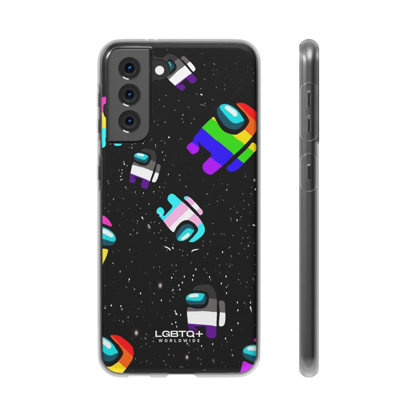 LGBTQWorldwide - ,,IMPOSTER" Flexible Handyhülle Accessories, Case, iPhone, iPhone Cases, Phone accessory, Phone Cases, Samsung Cases, silikon, Valentine's Day promotion lgbtq Bekleidung Accessoires unisex Zubehör