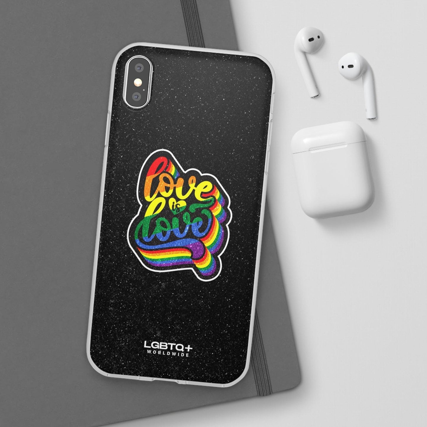 LGBTQWorldwide - ,,LIEBE IST LIEBE" Flexible Handyhülle Accessories, Case, iPhone, iPhone Cases, Phone accessory, Phone Cases, Samsung Cases, Valentine's Day promotion lgbtq Bekleidung Accessoires unisex Zubehör