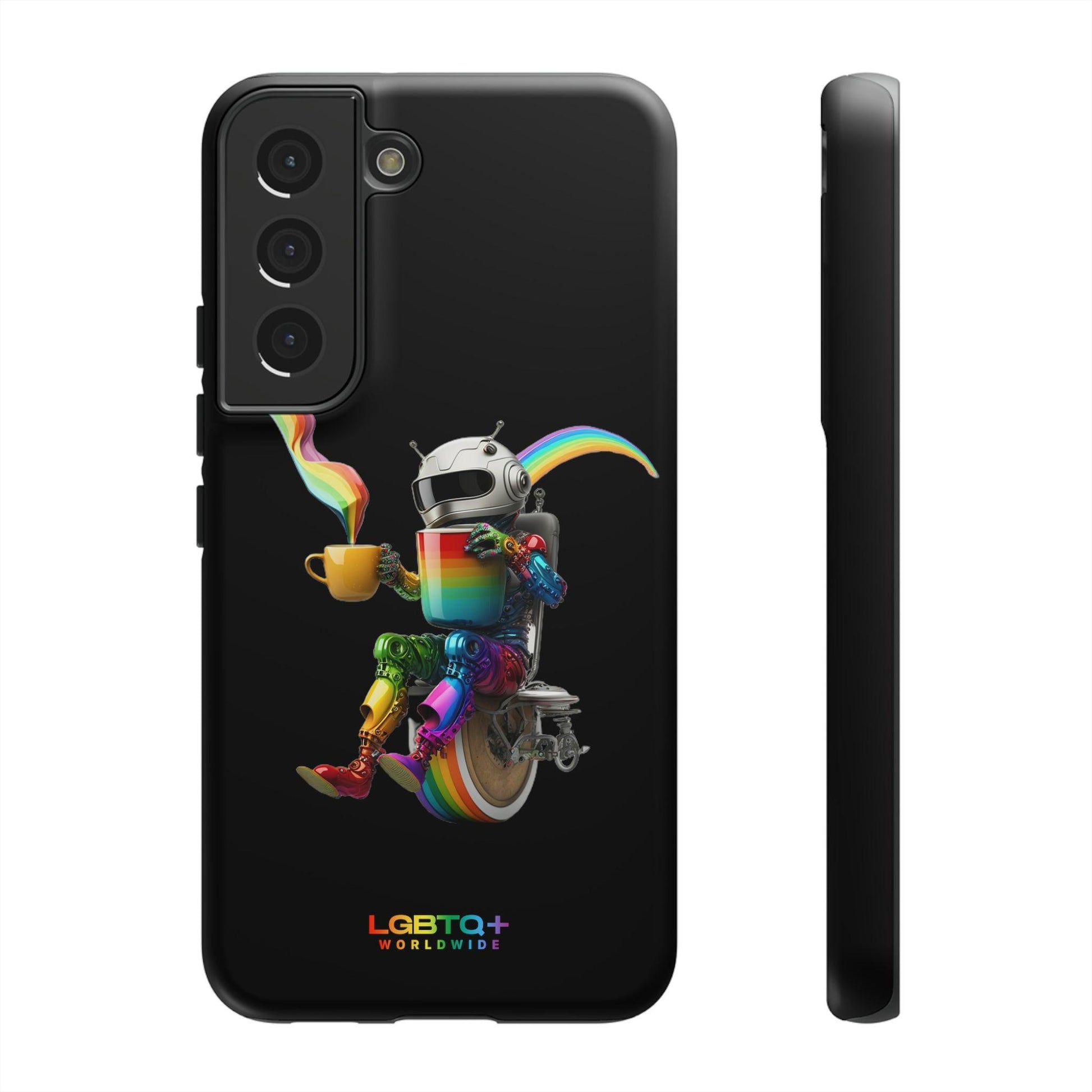 LGBTQWorldwide - ,,LUSTIGER ROBOTER" Doppelgehäuse Handyhülle Accessories, Glossy, iPhone Cases, Matte, Phone accessory, Phone Cases, Samsung Cases, tough, Valentine's Day Picks lgbtq Bekleidung Accessoires unisex Zubehör