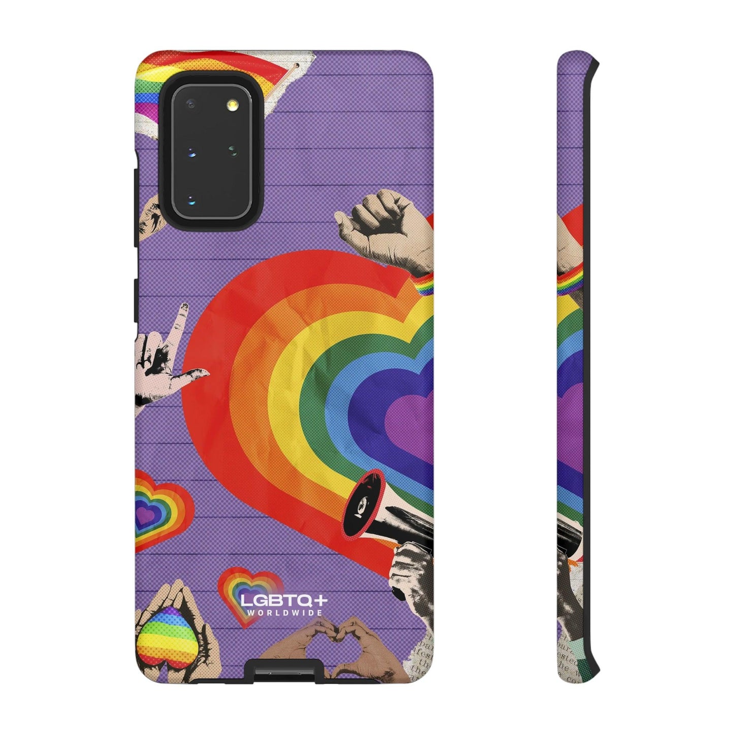 LGBTQWorldwide - ,,REGENBOGEN HERZ" Doppelgehäuse Handyhülle Accessories, Glossy, iPhone Cases, Matte, Phone accessory, Phone Cases, Samsung Cases, Thermo, Valentine's Day Picks lgbtq Bekleidung Accessoires unisex Zubehör