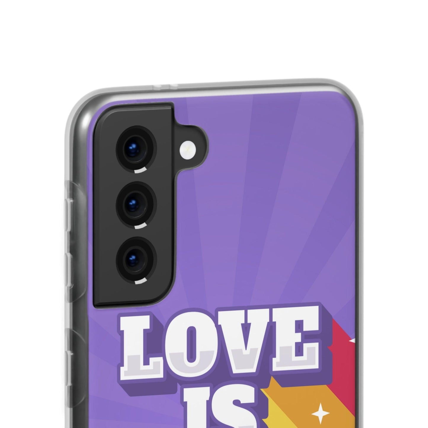 LGBTQWorldwide - ,,LOVE IS LOVE" Flexible Handyhülle Accessories, Case, iPhone, iPhone Cases, Phone accessory, Phone Cases, Samsung Cases, silikon, Valentine's Day promotion lgbtq Bekleidung Accessoires unisex Zubehör