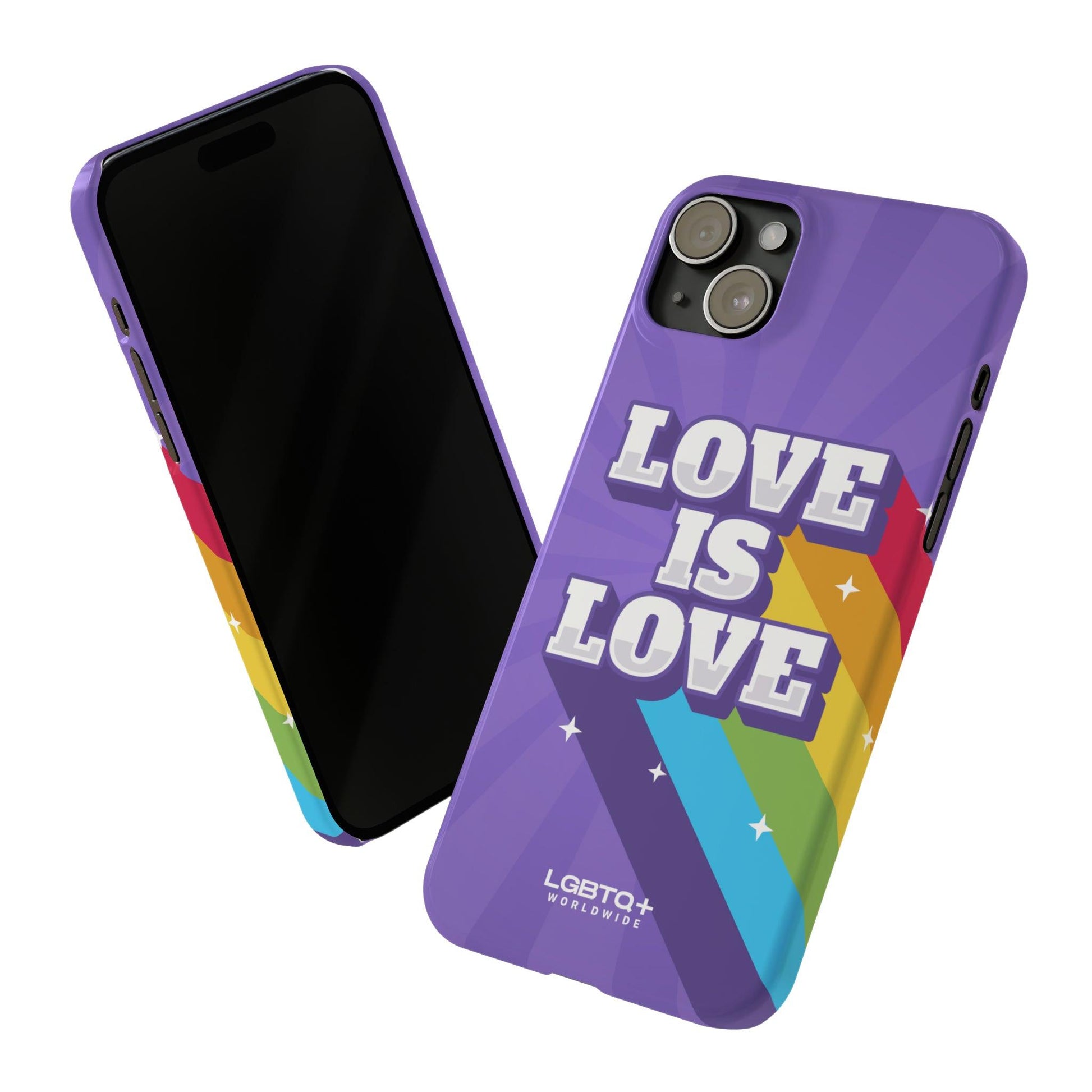 LGBTQWorldwide - ,,LOVE IS LOVE" Handyhülle Accessories, Back-to-School, card, Glossy, iPhone, iPhone Cases, Phone accessory, Phone Cases, Samsung Cases, Slim lgbtq Bekleidung Accessoires unisex Zubehör