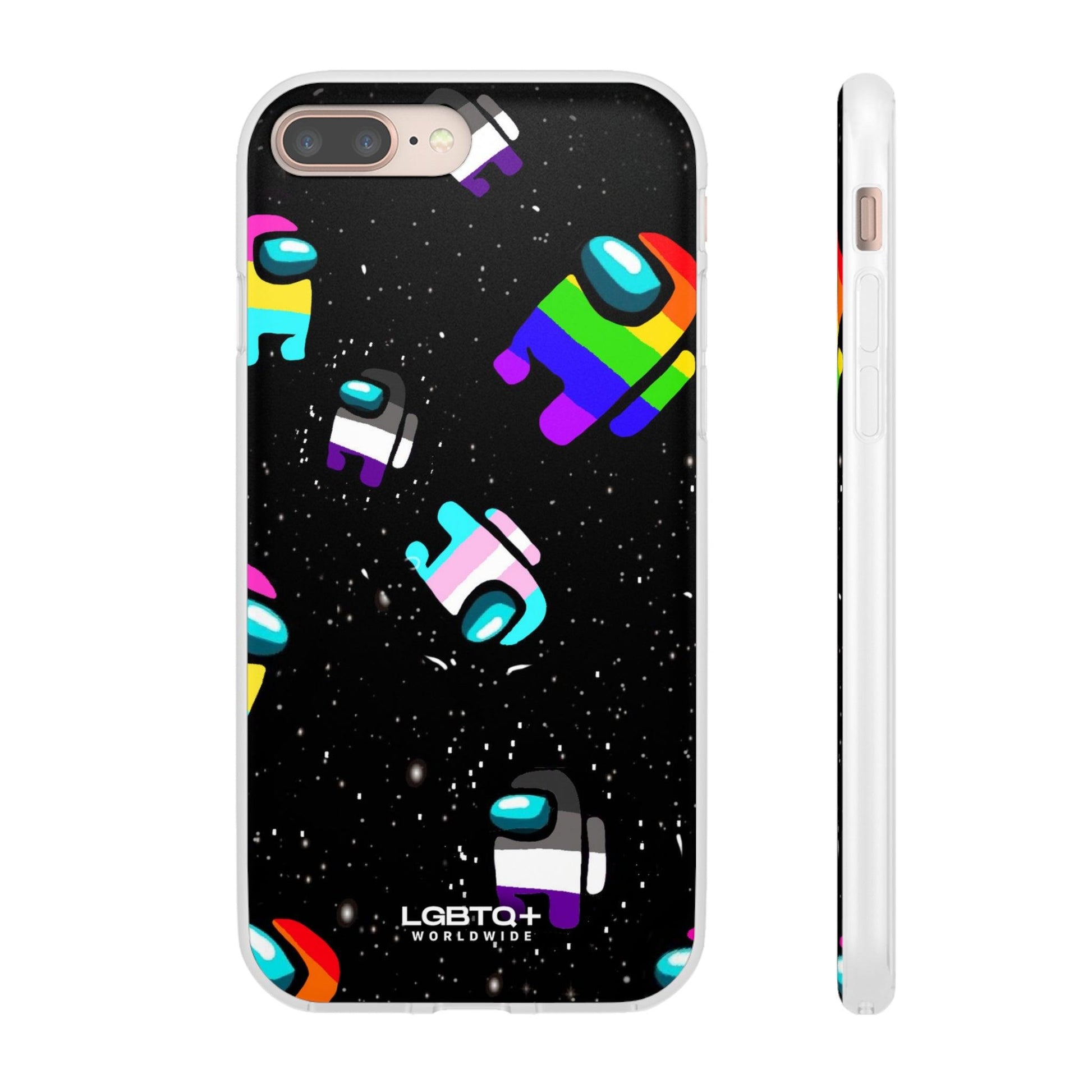 LGBTQWorldwide - ,,IMPOSTER" Flexible Handyhülle Accessories, Case, iPhone, iPhone Cases, Phone accessory, Phone Cases, Samsung Cases, silikon, Valentine's Day promotion lgbtq Bekleidung Accessoires unisex Zubehör