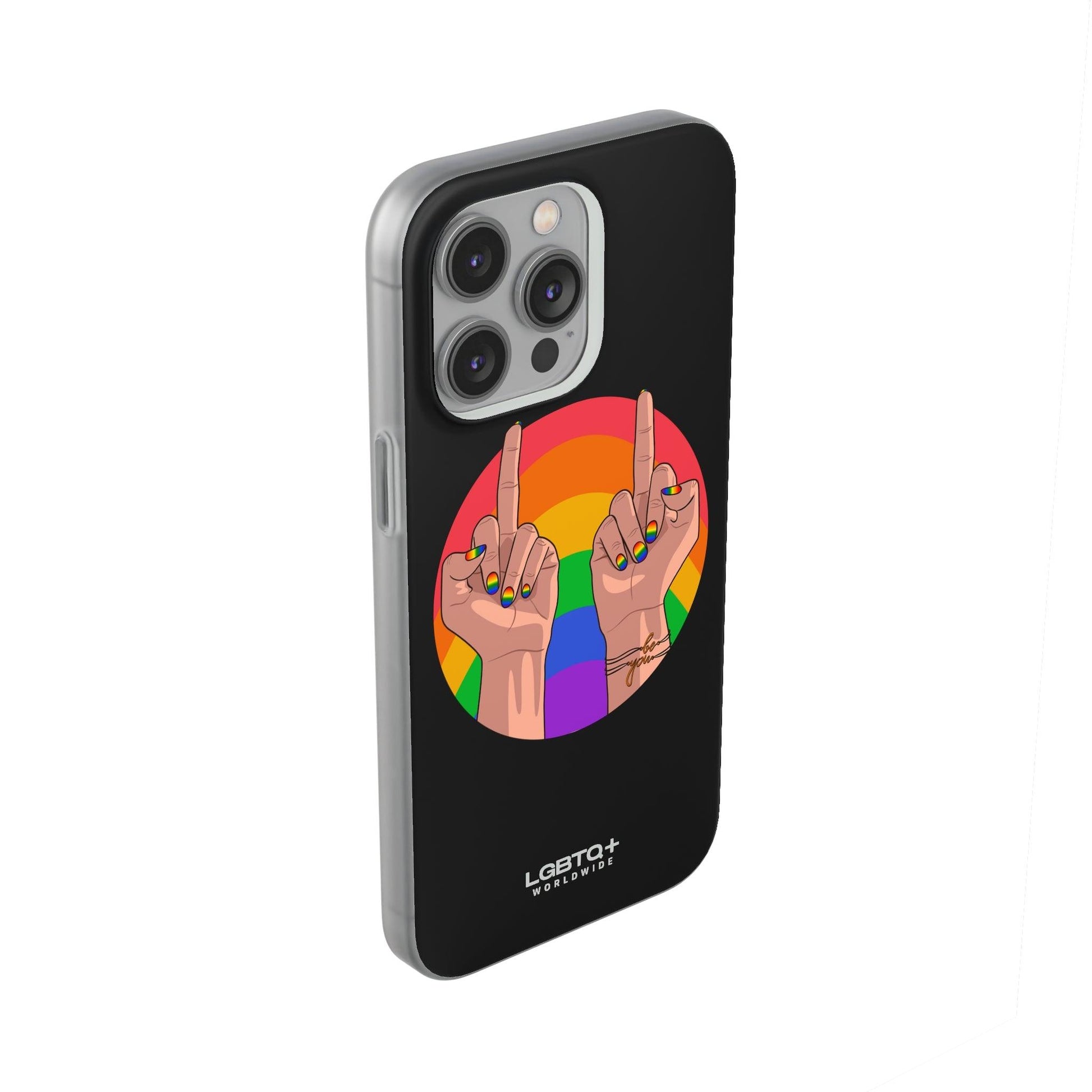 LGBTQWorldwide - ,,GIVE A FUCK" Flexible Handyhülle Accessories, Case, iPhone, iPhone Cases, Phone accessory, Phone Cases, Samsung Cases, silikon, Valentine's Day promotion lgbtq Bekleidung Accessoires unisex Zubehör