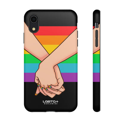 LGBTQWorldwide - ,,TOGETHER PRIDE" Doppelgehäuse Handyhülle Accessories, Glossy, iPhone Cases, Matte, Phone accessory, Phone Cases, Samsung Cases, Thermo, Valentine's Day Picks lgbtq Bekleidung Accessoires unisex Zubehör