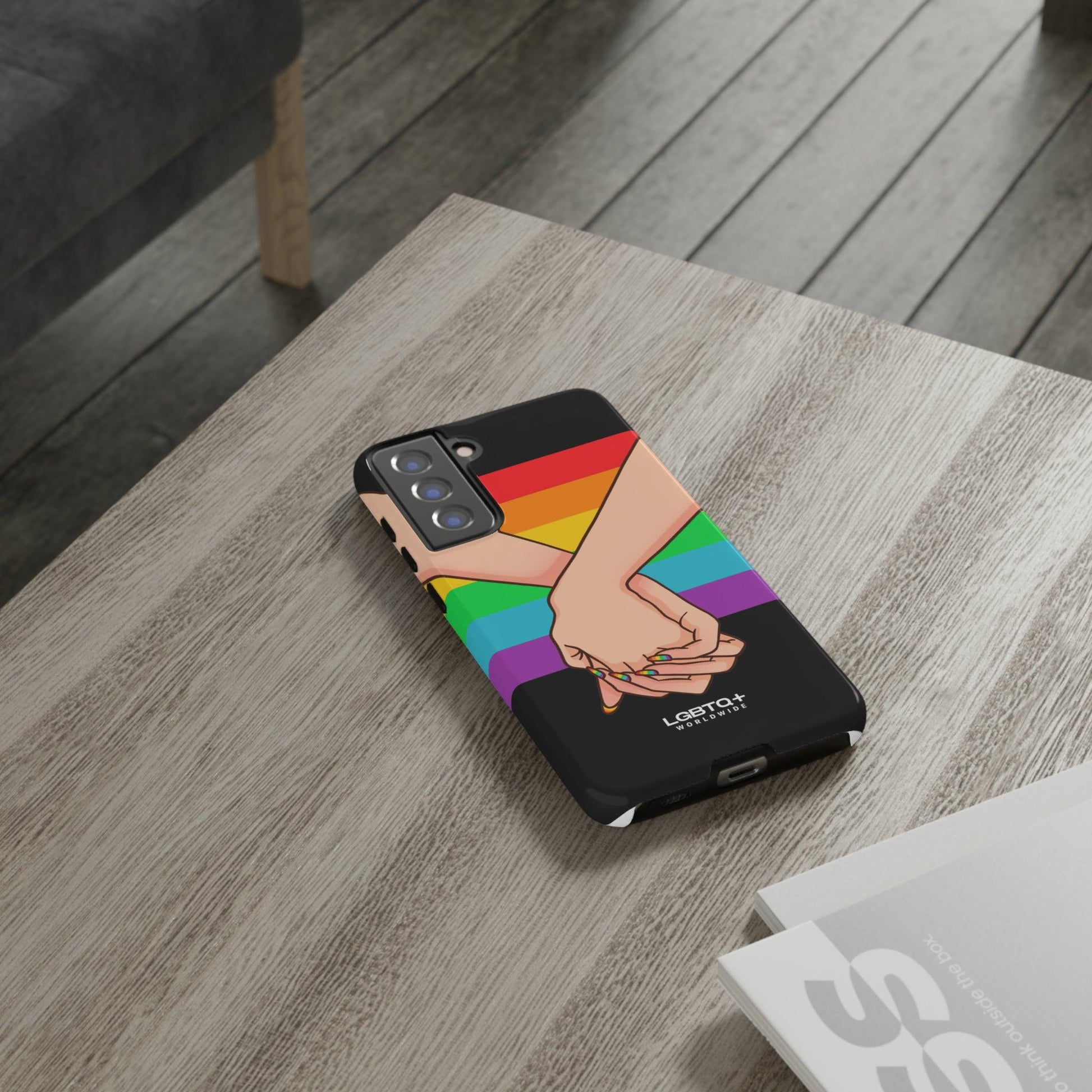 LGBTQWorldwide - ,,TOGETHER PRIDE" Doppelgehäuse Handyhülle Accessories, Glossy, iPhone Cases, Matte, Phone accessory, Phone Cases, Samsung Cases, Thermo, Valentine's Day Picks lgbtq Bekleidung Accessoires unisex Zubehör