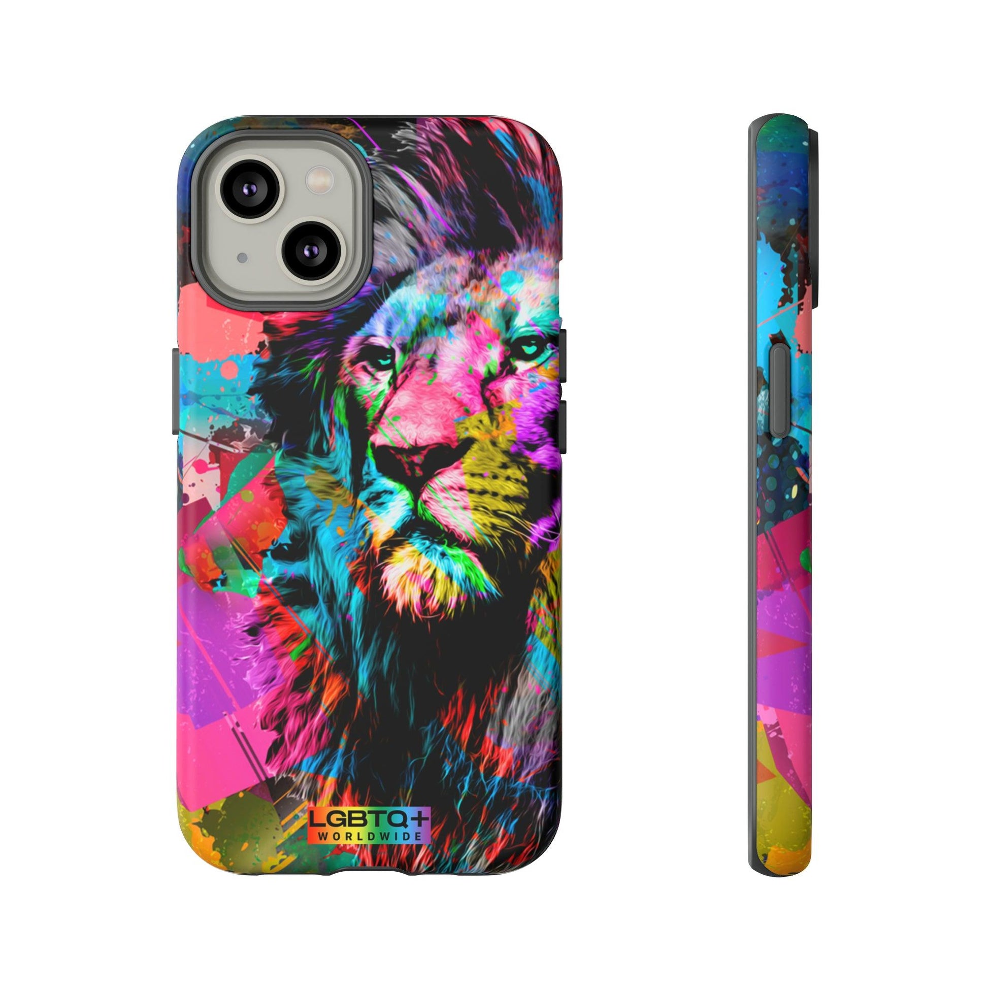 LGBTQWorldwide - ,,STARKER LÖWE" Doppelgehäuse Handyhülle Accessories, Glossy, iPhone Cases, Matte, Phone accessory, Phone Cases, Samsung Cases, Thermo, Valentine's Day Picks lgbtq Bekleidung Accessoires unisex Zubehör