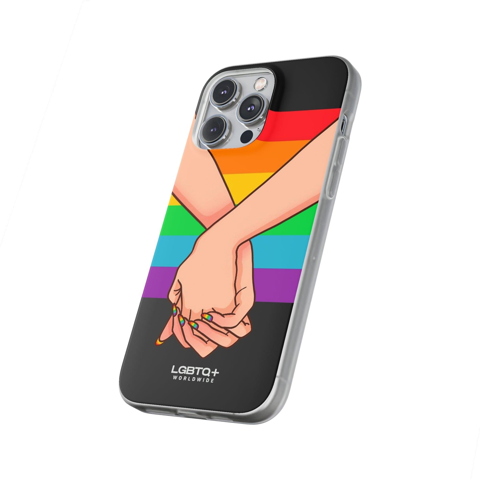 LGBTQWorldwide - ,,TOGETHER PRIDE" Flexible Handyhülle Accessories, Case, iPhone, iPhone Cases, Phone accessory, Phone Cases, Samsung Cases, silikon, Valentine's Day promotion lgbtq Bekleidung Accessoires unisex Zubehör