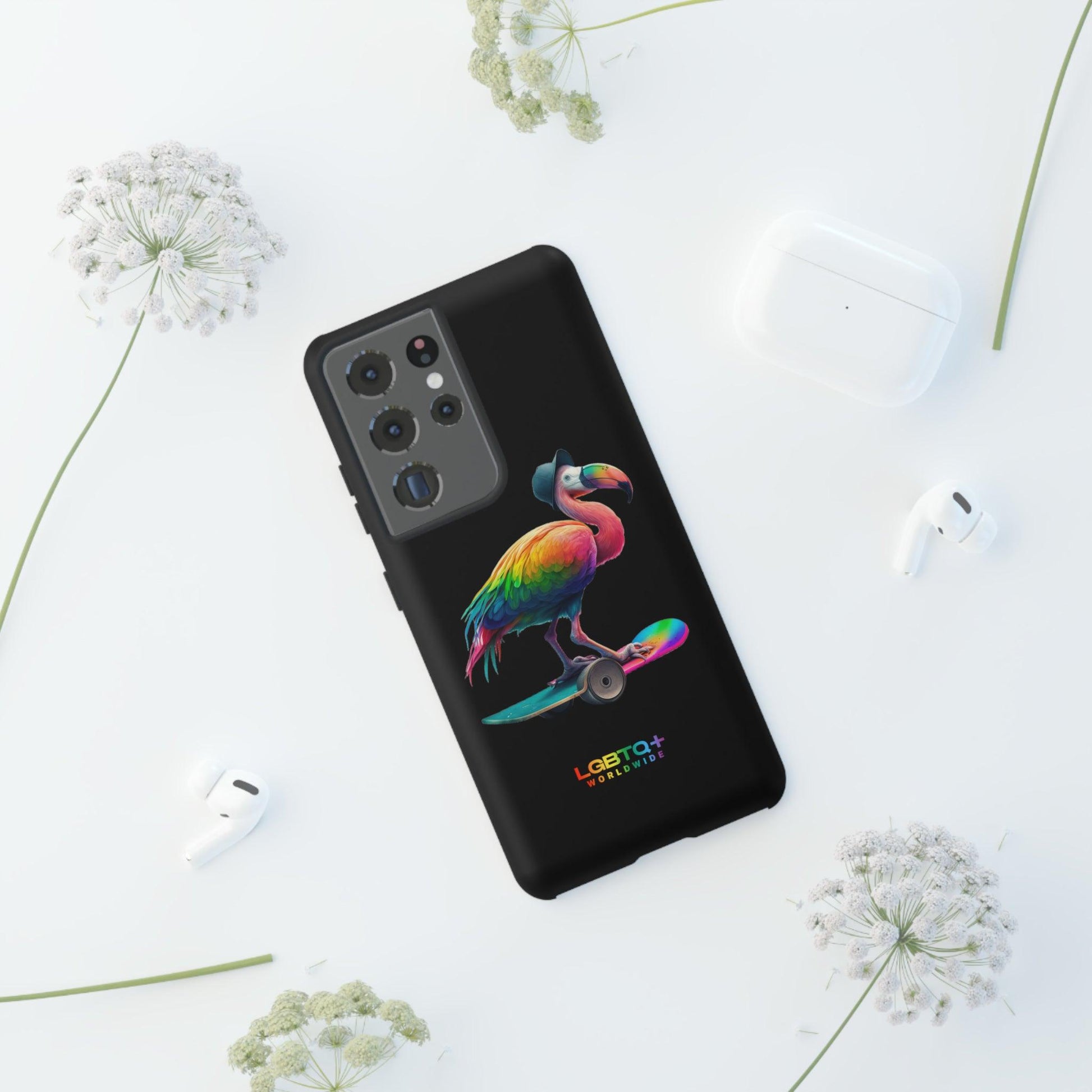 LGBTQWorldwide - ,,FLAMINGO" Doppelgehäuse Handyhülle Accessories, Glossy, iPhone Cases, Matte, Phone accessory, Phone Cases, Samsung Cases, tough, Valentine's Day Picks lgbtq Bekleidung Accessoires unisex Zubehör