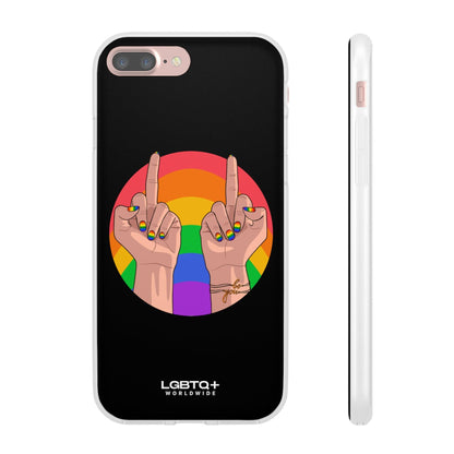 LGBTQWorldwide - ,,GIVE A FUCK" Flexible Handyhülle Accessories, Case, iPhone, iPhone Cases, Phone accessory, Phone Cases, Samsung Cases, silikon, Valentine's Day promotion lgbtq Bekleidung Accessoires unisex Zubehör