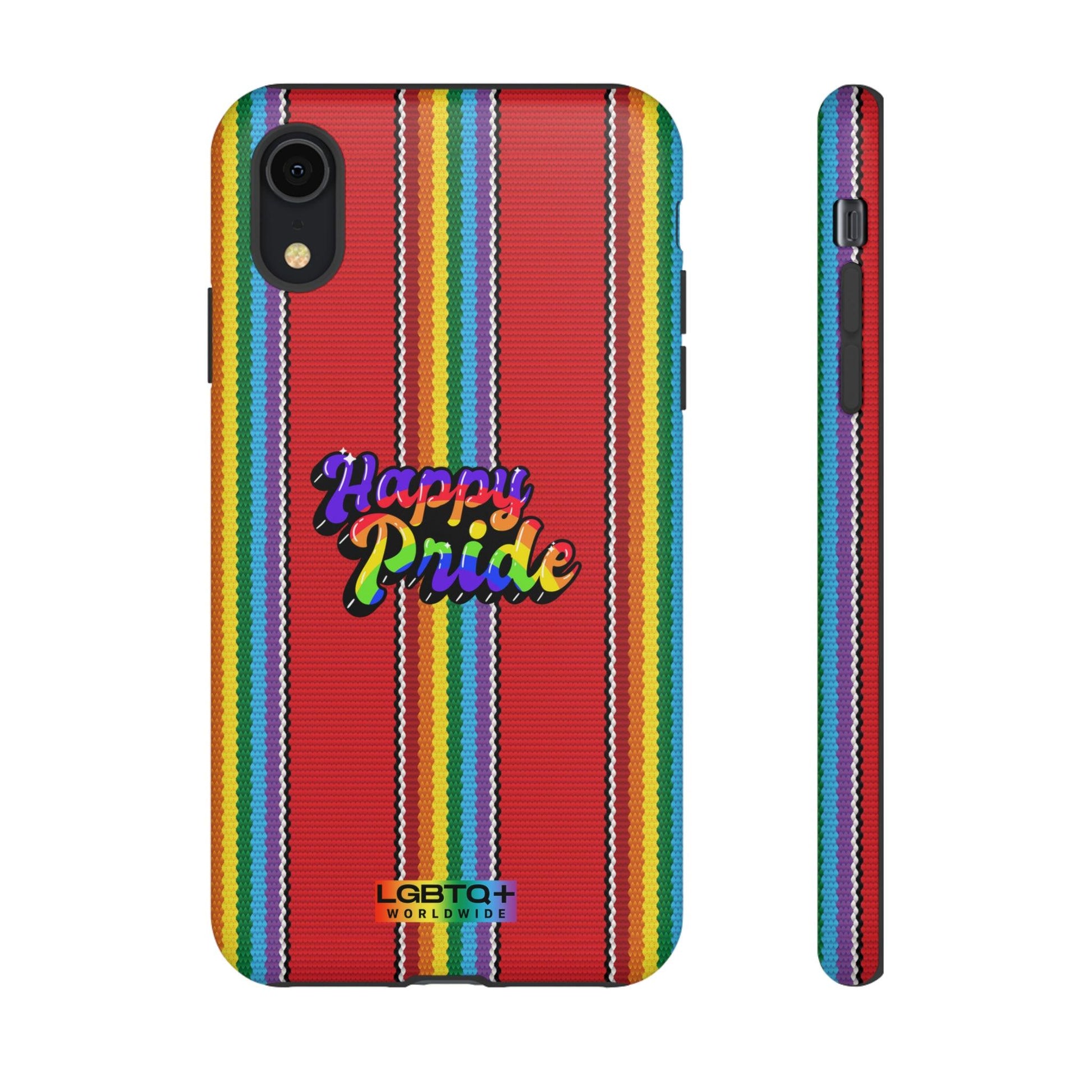 LGBTQWorldwide - ,,HAPPY PRIDE" Doppelgehäuse Handyhülle Accessories, Glossy, iPhone Cases, Matte, Phone accessory, Phone Cases, Samsung Cases, Thermo, Valentine's Day Picks lgbtq Bekleidung Accessoires unisex Zubehör