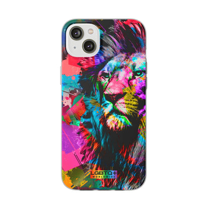 LGBTQWorldwide - ,,STARKER LÖWE" Flexible Handyhülle Accessories, Case, iPhone, iPhone Cases, Phone accessory, Phone Cases, Samsung Cases, silikon, Valentine's Day promotion lgbtq Bekleidung Accessoires unisex Zubehör