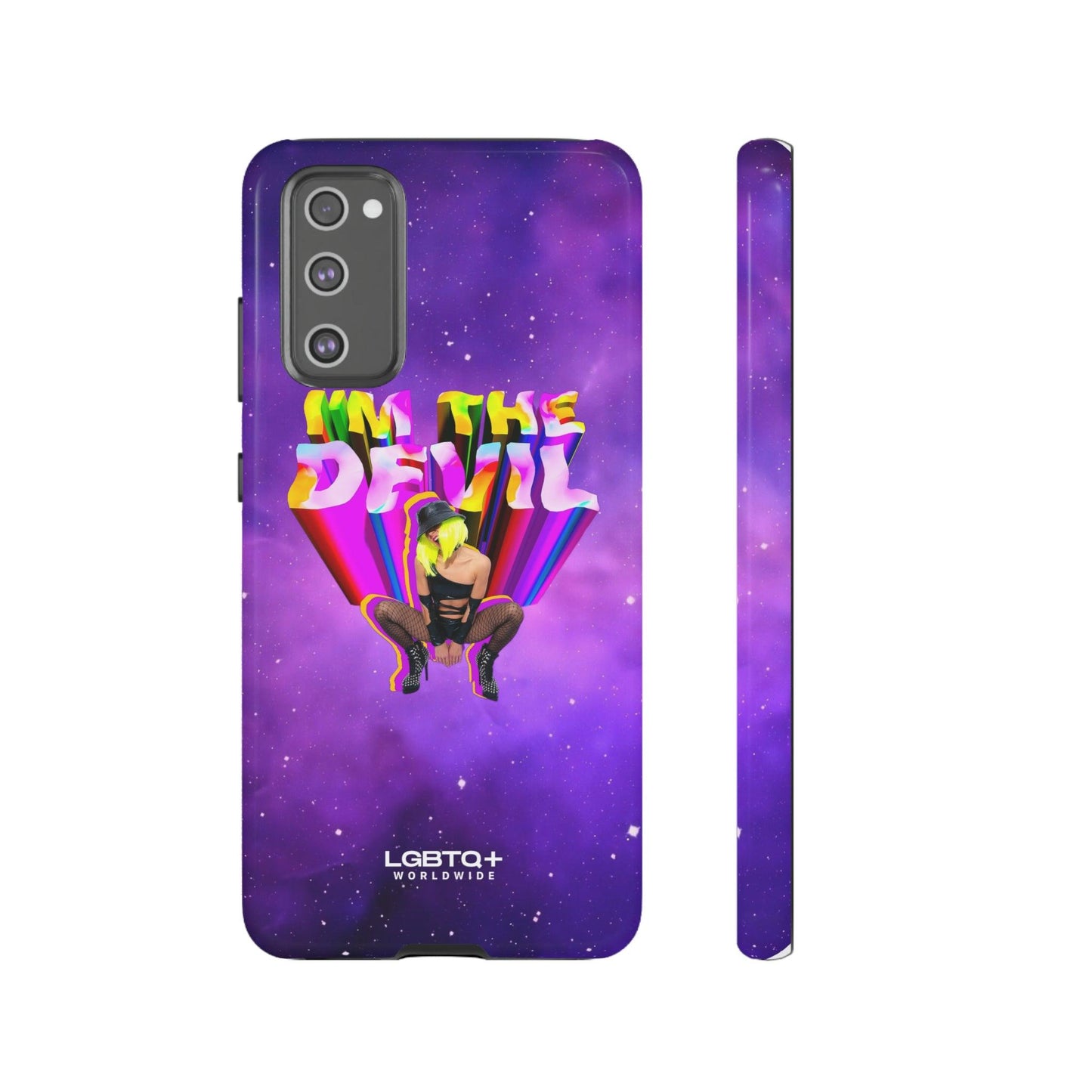 LGBTQWorldwide - ,,I AM THE DEVIL" Doppelgehäuse Handyhülle Accessories, Glossy, iPhone Cases, Matte, Phone accessory, Phone Cases, Samsung Cases, Thermo, Valentine's Day Picks lgbtq Bekleidung Accessoires unisex Zubehör