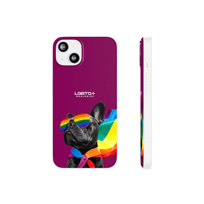 LGBTQWorldwide - ,,GLÜCKLICHER HUND" Flexible Handyhülle Accessories, Case, iPhone, iPhone Cases, Phone accessory, Phone Cases, Samsung Cases, silikon, Valentine's Day promotion lgbtq Bekleidung Accessoires unisex Zubehör