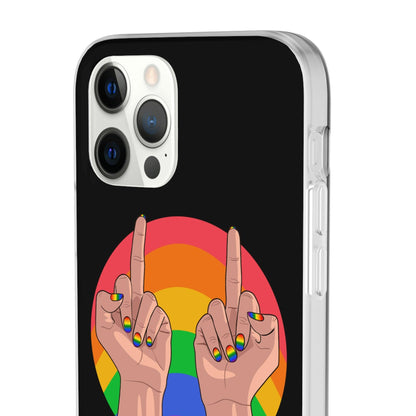 LGBTQWorldwide - ,,GIVE A FUCK" Flexible Handyhülle Accessories, Case, iPhone, iPhone Cases, Phone accessory, Phone Cases, Samsung Cases, silikon, Valentine's Day promotion lgbtq Bekleidung Accessoires unisex Zubehör