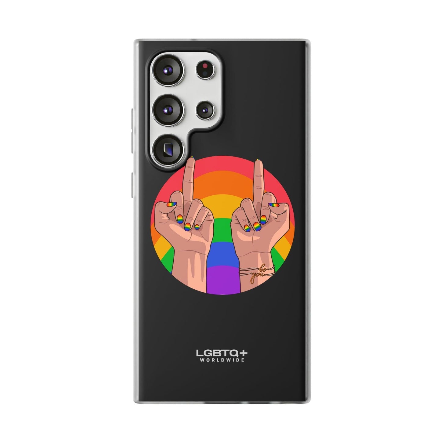 LGBTQWorldwide - ,,GIVE A FUCK" Flexible Handyhülle Accessories, Case, iPhone, iPhone Cases, Phone accessory, Phone Cases, Samsung Cases, silikon, Valentine's Day promotion lgbtq Bekleidung Accessoires unisex Zubehör