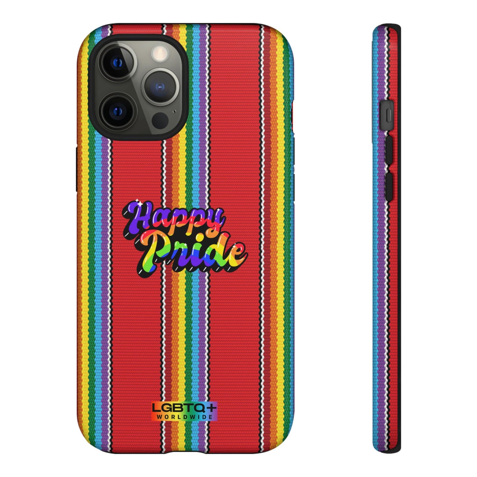 LGBTQWorldwide - ,,HAPPY PRIDE" Doppelgehäuse Handyhülle Accessories, Glossy, iPhone Cases, Matte, Phone accessory, Phone Cases, Samsung Cases, Thermo, Valentine's Day Picks lgbtq Bekleidung Accessoires unisex Zubehör