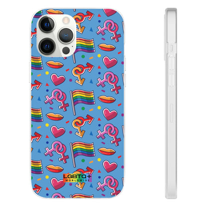 LGBTQWorldwide - ,,FLAGGEN" Flexible Handyhülle Accessories, Case, iPhone, iPhone Cases, Phone accessory, Phone Cases, Samsung Cases, silikon, Valentine's Day promotion lgbtq Bekleidung Accessoires unisex Zubehör