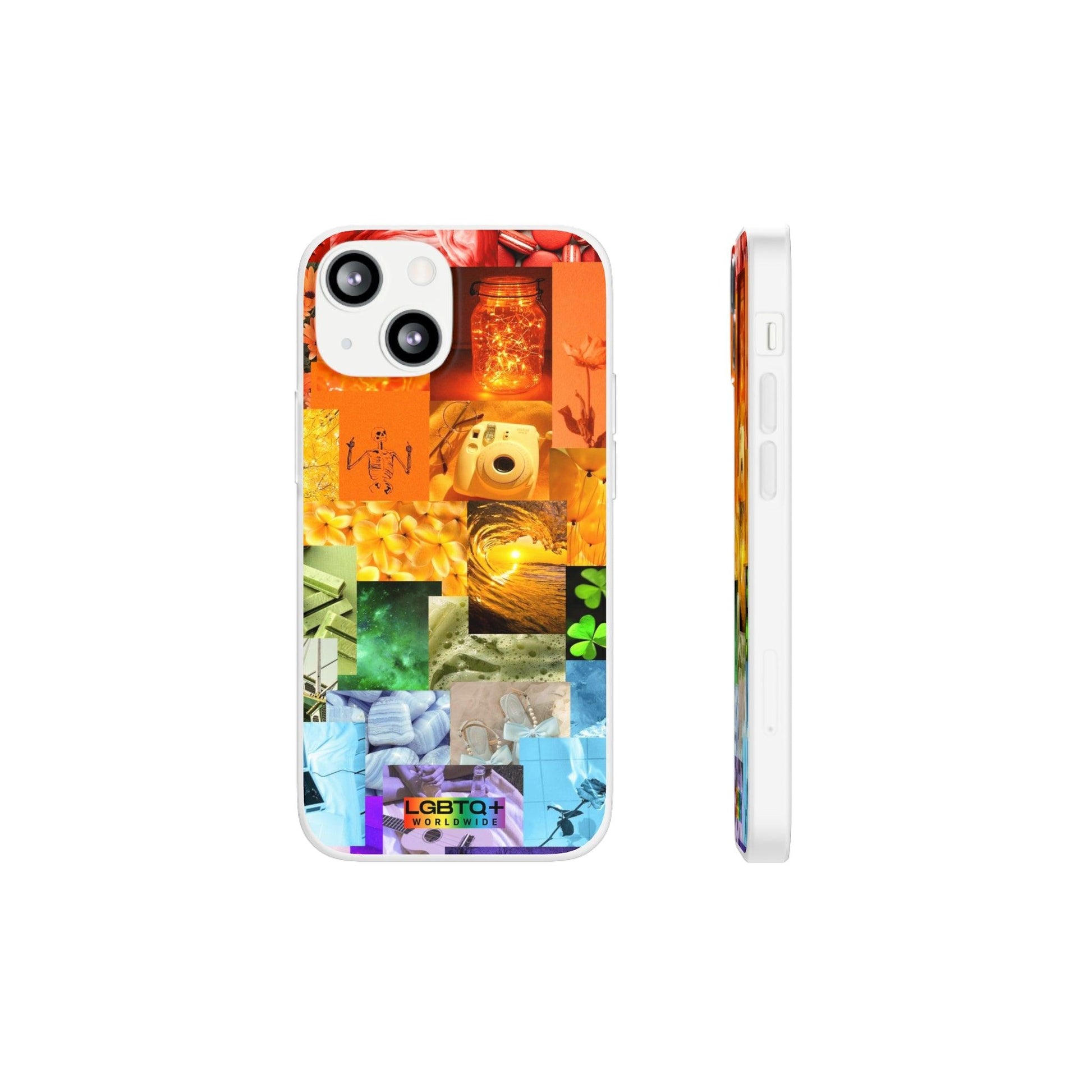 LGBTQWorldwide - ,,GLÜCKLICHKEIT" Flexible Handyhülle Accessories, Case, iPhone, iPhone Cases, Phone accessory, Phone Cases, Samsung Cases, silikon, Valentine's Day promotion lgbtq Bekleidung Accessoires unisex Zubehör