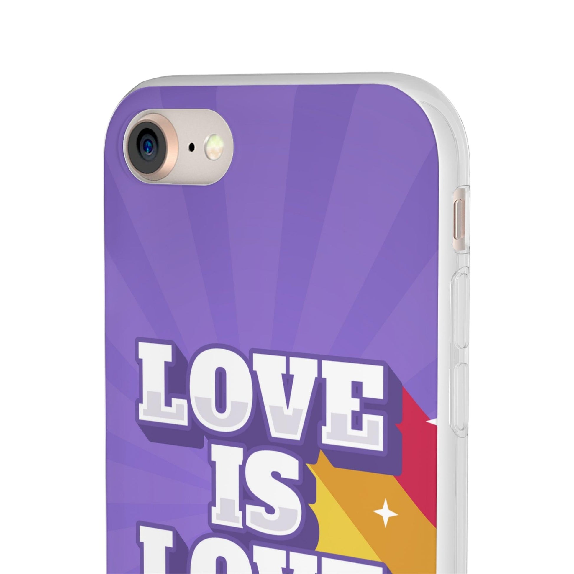 LGBTQWorldwide - ,,LOVE IS LOVE" Flexible Handyhülle Accessories, Case, iPhone, iPhone Cases, Phone accessory, Phone Cases, Samsung Cases, silikon, Valentine's Day promotion lgbtq Bekleidung Accessoires unisex Zubehör