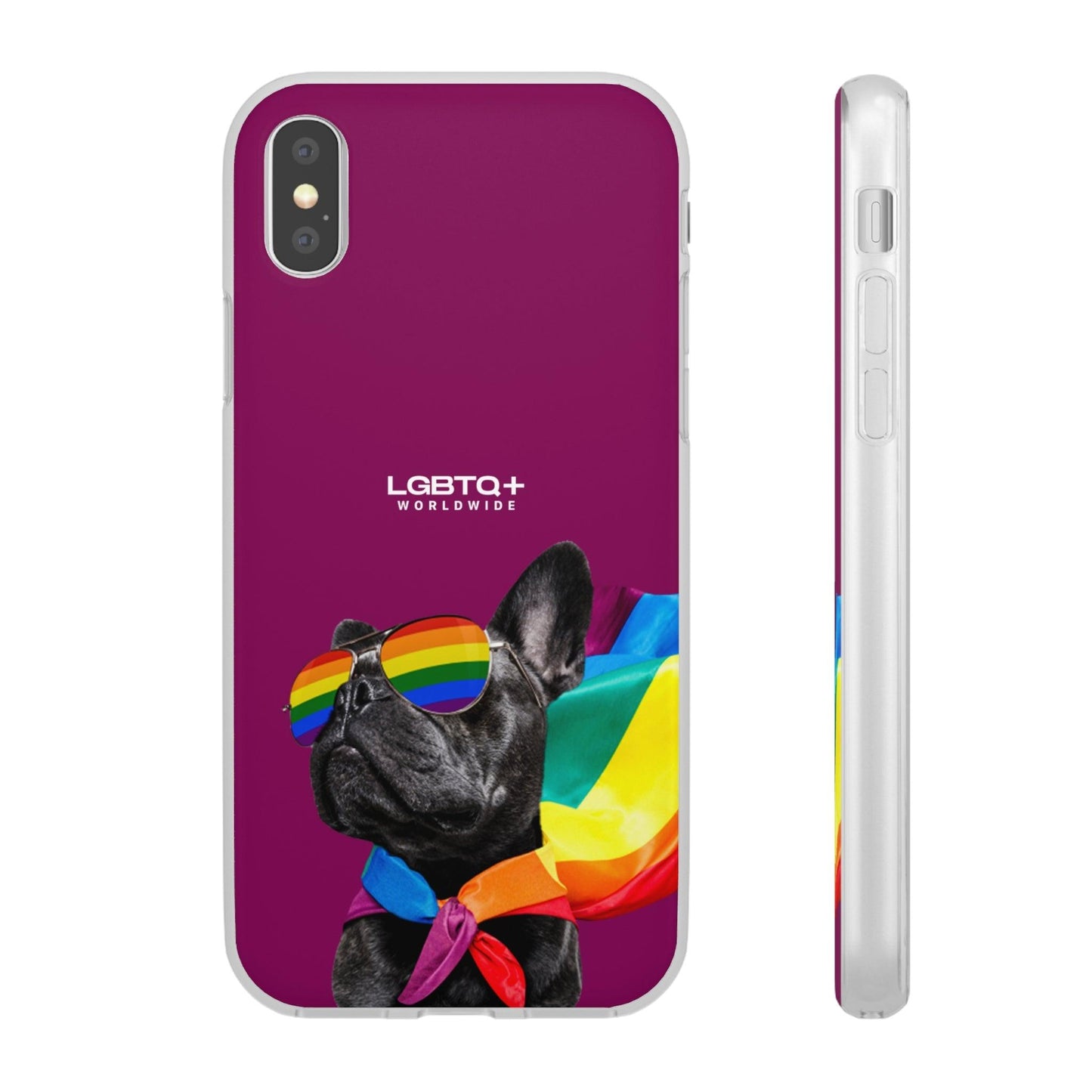 LGBTQWorldwide - ,,GLÜCKLICHER HUND" Flexible Handyhülle Accessories, Case, iPhone, iPhone Cases, Phone accessory, Phone Cases, Samsung Cases, silikon, Valentine's Day promotion lgbtq Bekleidung Accessoires unisex Zubehör