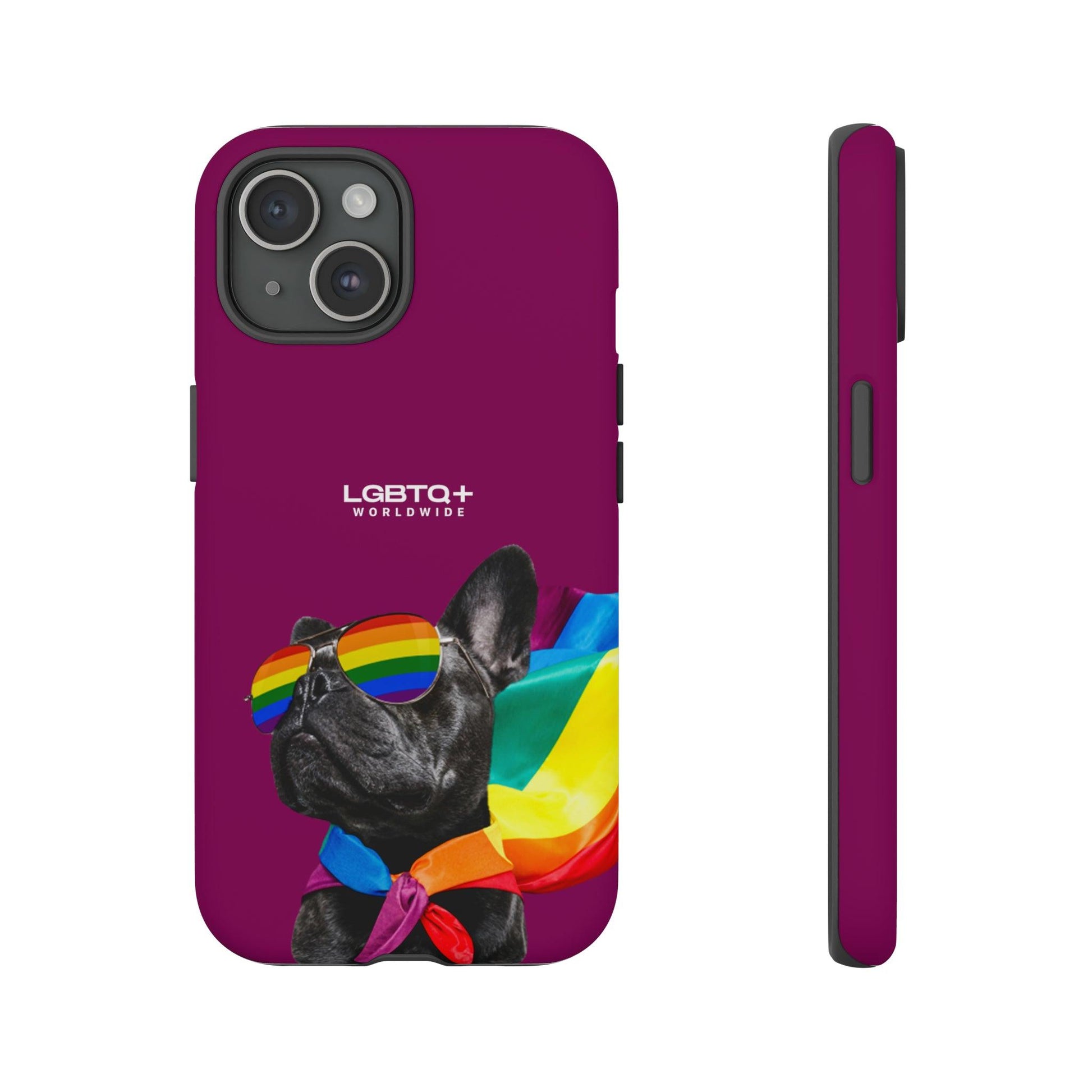 LGBTQWorldwide - ,,GLÜCKLICHER HUND" Doppelgehäuse Handyhülle Accessories, Glossy, iPhone Cases, Matte, Phone accessory, Phone Cases, Samsung Cases, Thermo, Valentine's Day Picks lgbtq Bekleidung Accessoires unisex Zubehör