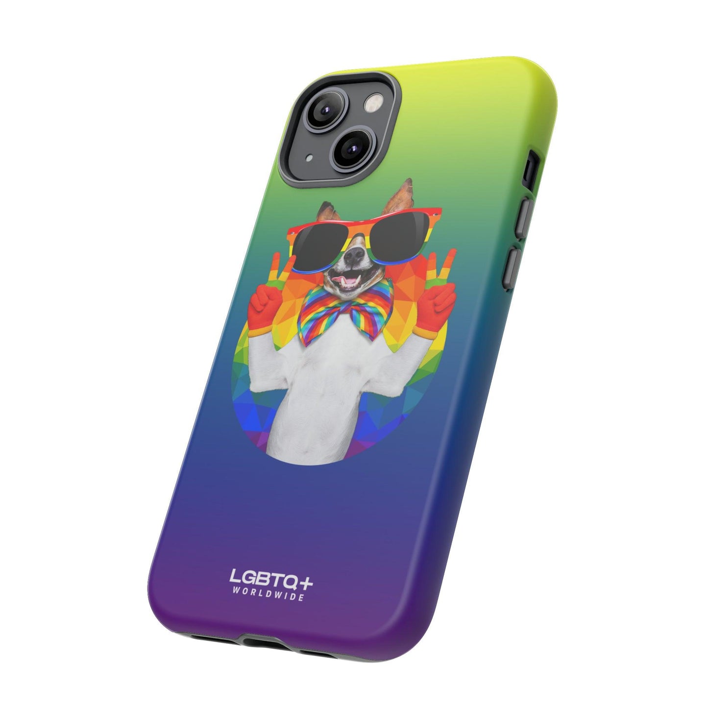 LGBTQWorldwide - ,,GLÜCKLICHER HUND" Doppelgehäuse Handyhülle Accessories, Glossy, iPhone Cases, Matte, Phone accessory, Phone Cases, Samsung Cases, Thermo, Valentine's Day Picks lgbtq Bekleidung Accessoires unisex Zubehör