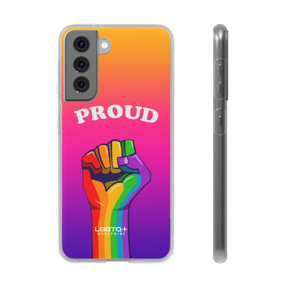 LGBTQWorldwide - ,,GLÜCKLICH" Flexible Handyhülle Accessories, Case, iPhone, iPhone Cases, Phone accessory, Phone Cases, Samsung Cases, silikon, Valentine's Day promotion lgbtq Bekleidung Accessoires unisex Zubehör