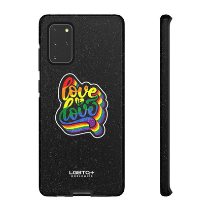 LGBTQWorldwide - ,,LOVE IS LOVE" Doppelgehäuse Handyhülle Accessories, Glossy, iPhone Cases, Matte, Phone accessory, Phone Cases, Samsung Cases, Thermo, Valentine's Day Picks lgbtq Bekleidung Accessoires unisex Zubehör