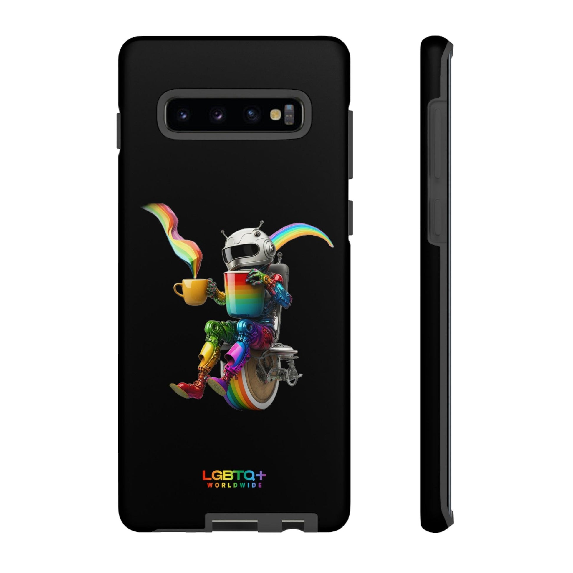 LGBTQWorldwide - ,,LUSTIGER ROBOTER" Doppelgehäuse Handyhülle Accessories, Glossy, iPhone Cases, Matte, Phone accessory, Phone Cases, Samsung Cases, tough, Valentine's Day Picks lgbtq Bekleidung Accessoires unisex Zubehör