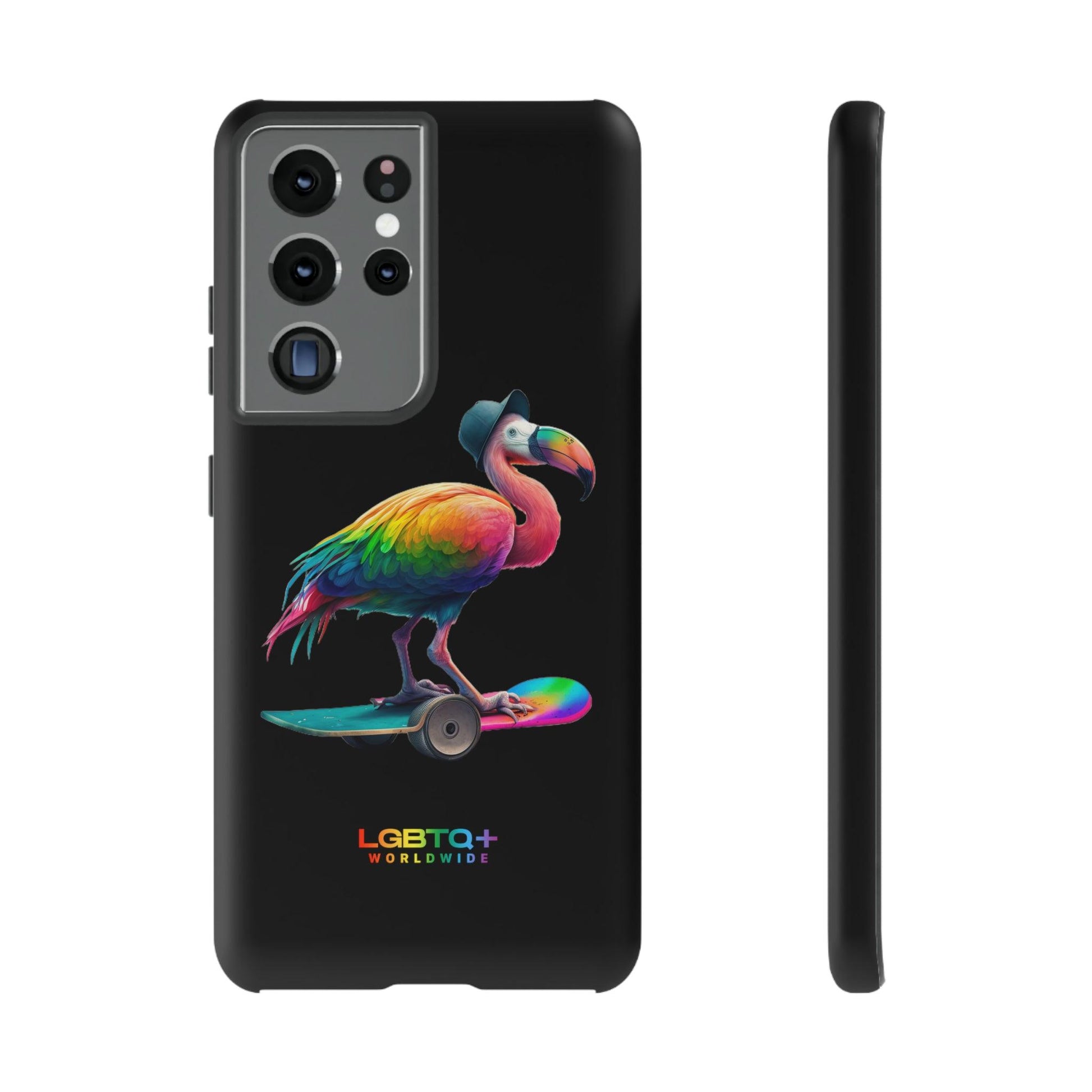 LGBTQWorldwide - ,,FLAMINGO" Doppelgehäuse Handyhülle Accessories, Glossy, iPhone Cases, Matte, Phone accessory, Phone Cases, Samsung Cases, tough, Valentine's Day Picks lgbtq Bekleidung Accessoires unisex Zubehör