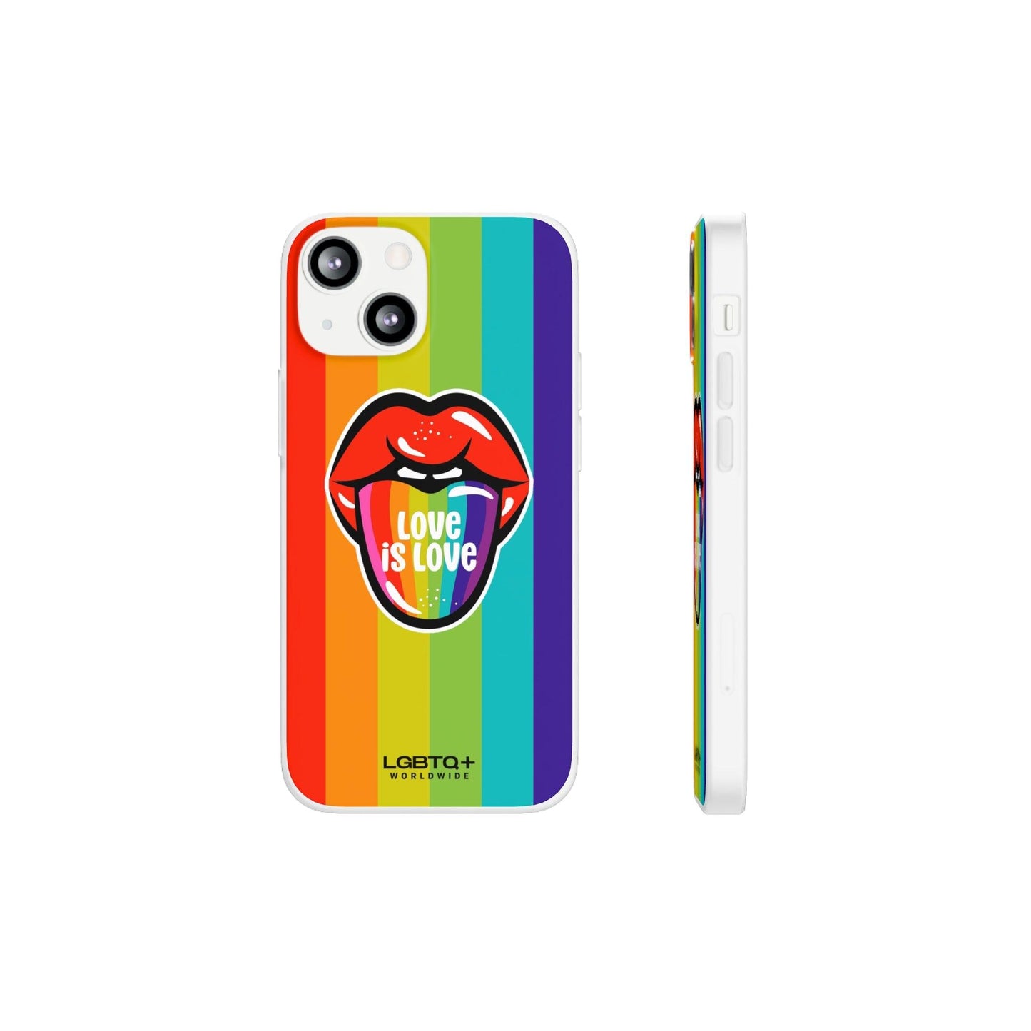 LGBTQWorldwide - ,,LIEBES ZUNGE" Flexible Handyhülle Accessories, Case, iPhone, iPhone Cases, Phone accessory, Phone Cases, Samsung Cases, silikon, Valentine's Day promotion lgbtq Bekleidung Accessoires unisex Zubehör