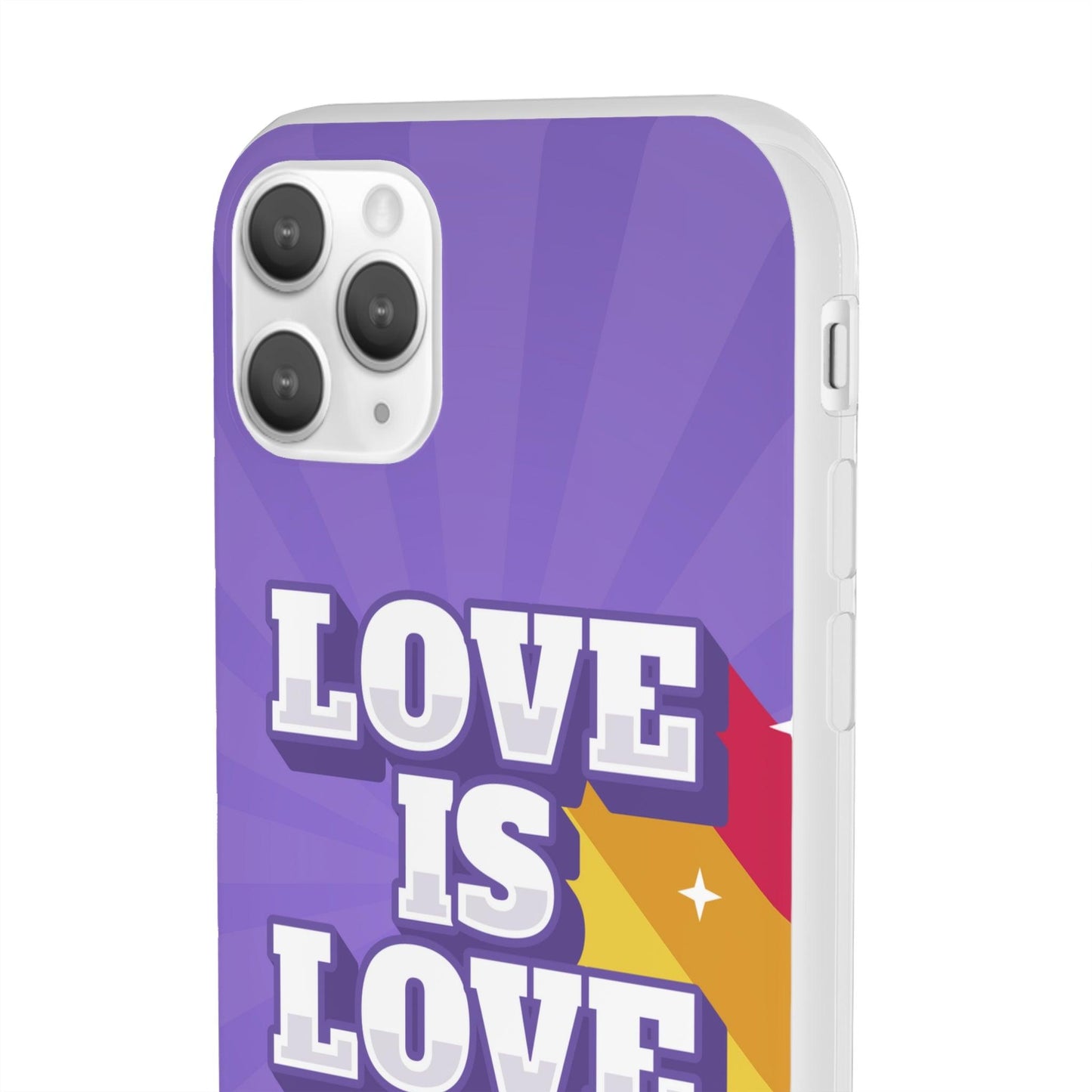 LGBTQWorldwide - ,,LOVE IS LOVE" Flexible Handyhülle Accessories, Case, iPhone, iPhone Cases, Phone accessory, Phone Cases, Samsung Cases, silikon, Valentine's Day promotion lgbtq Bekleidung Accessoires unisex Zubehör