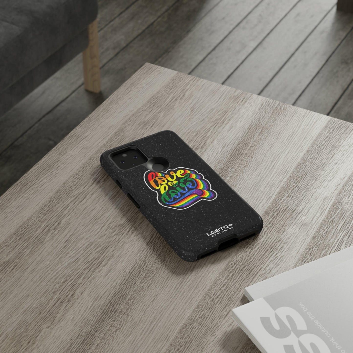 LGBTQWorldwide - ,,LOVE IS LOVE" Doppelgehäuse Handyhülle Accessories, Glossy, iPhone Cases, Matte, Phone accessory, Phone Cases, Samsung Cases, Thermo, Valentine's Day Picks lgbtq Bekleidung Accessoires unisex Zubehör