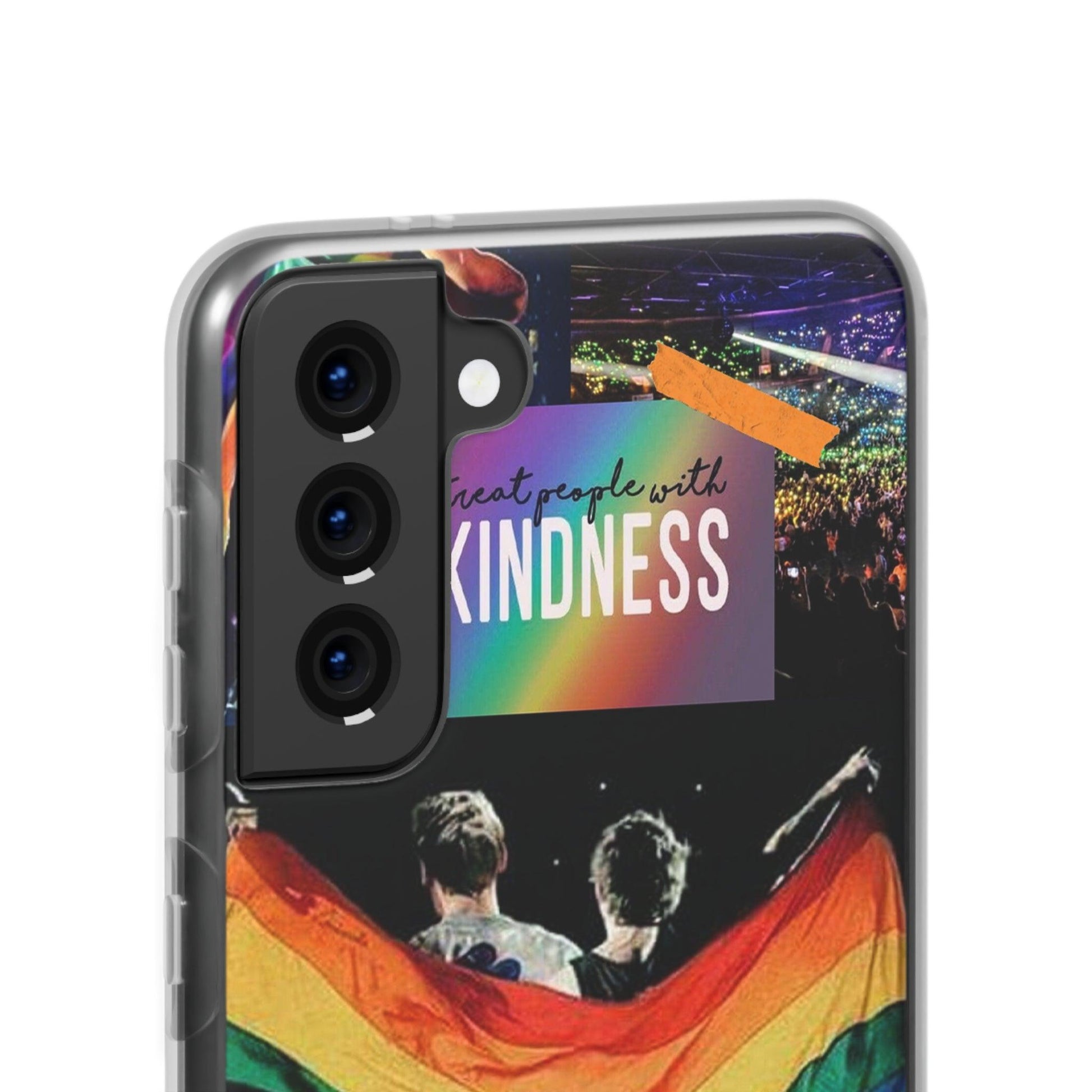 LGBTQWorldwide - ,,KINDNESS" Flexible Handyhülle Accessories, Case, iPhone, iPhone Cases, Phone accessory, Phone Cases, Samsung Cases, silikon, Valentine's Day promotion lgbtq Bekleidung Accessoires unisex Zubehör