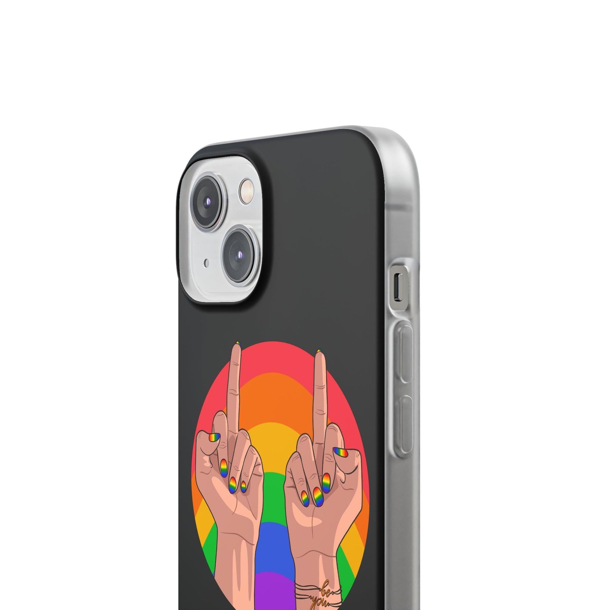 LGBTQWorldwide - ,,GIVE A FUCK" Flexible Handyhülle Accessories, Case, iPhone, iPhone Cases, Phone accessory, Phone Cases, Samsung Cases, silikon, Valentine's Day promotion lgbtq Bekleidung Accessoires unisex Zubehör