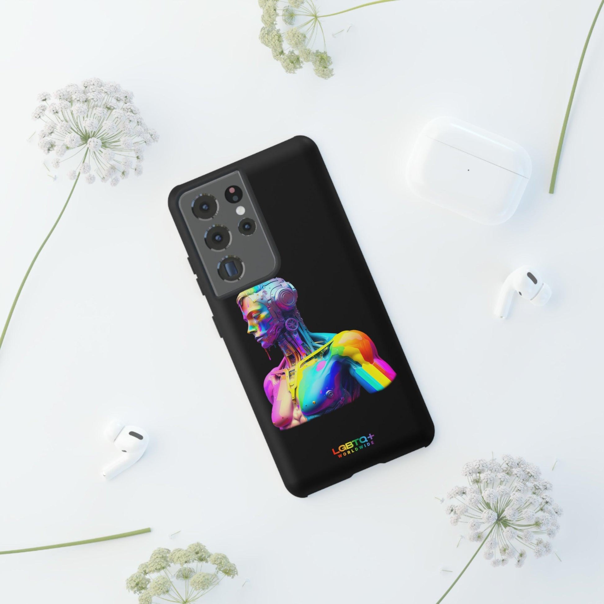 LGBTQWorldwide - ,,ZUKÜNFTIGER ROBOTER" Doppelgehäuse Handyhülle Accessories, Glossy, iPhone Cases, Matte, Phone accessory, Phone Cases, Samsung Cases, tough, Valentine's Day Picks lgbtq Bekleidung Accessoires unisex Zubehör