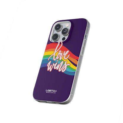 LGBTQWorldwide - ,,LIEBE GEWINNT" Flexible Handyhülle Accessories, Case, iPhone, iPhone Cases, Phone accessory, Phone Cases, Samsung Cases, silikon, Valentine's Day promotion lgbtq Bekleidung Accessoires unisex Zubehör