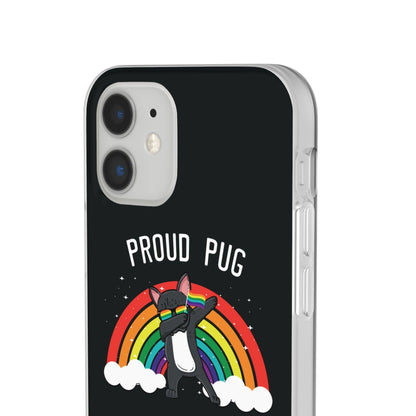 LGBTQWorldwide - ,,PROUD PUG" Flexible Handyhülle Accessories, Case, iPhone, iPhone Cases, Phone accessory, Phone Cases, Samsung Cases, silikon, Valentine's Day promotion lgbtq Bekleidung Accessoires unisex Zubehör